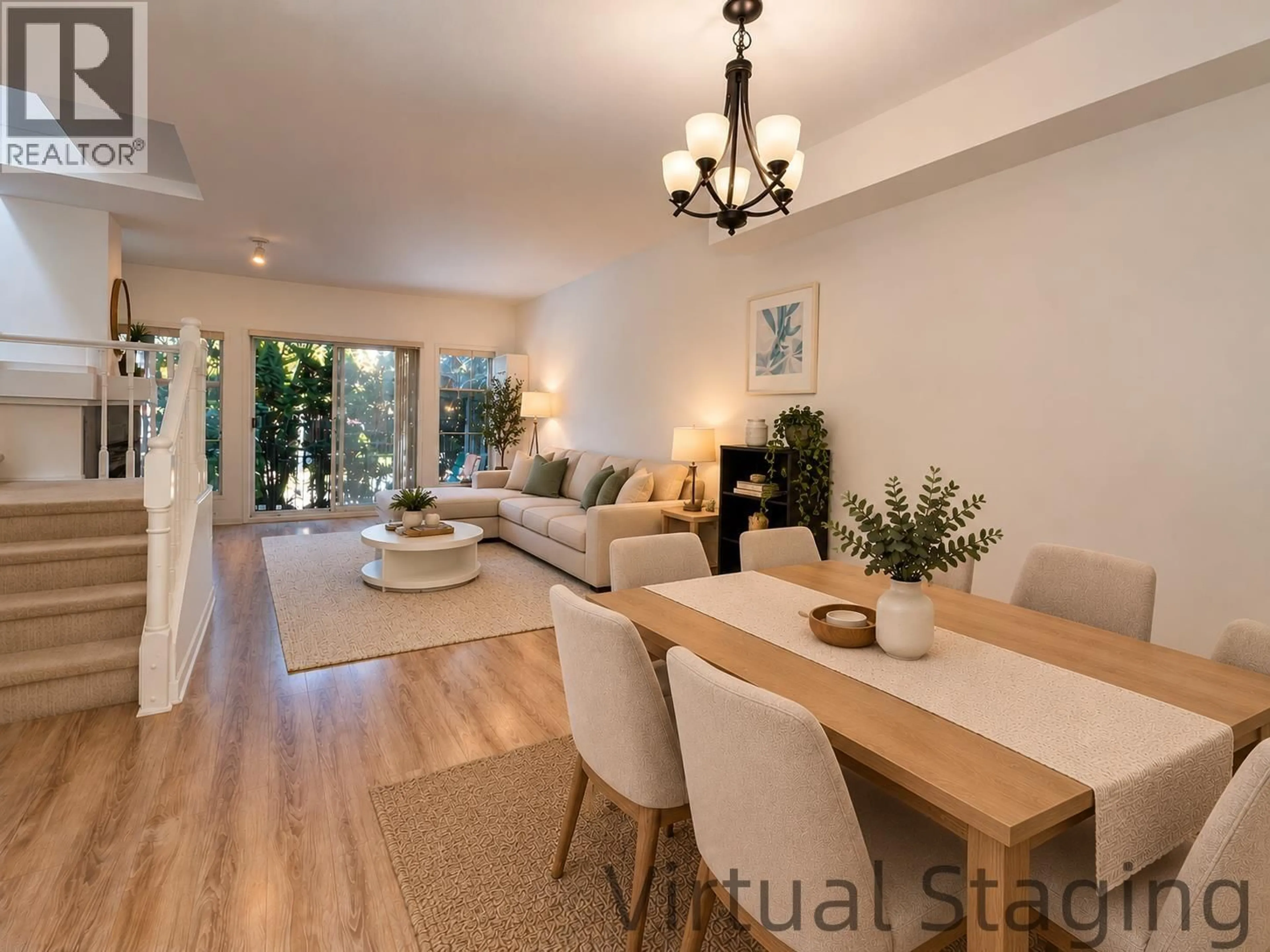 Living room with furniture, wood/laminate floor for 2 - 8300 JONES ROAD, Richmond British Columbia V6Y1L6
