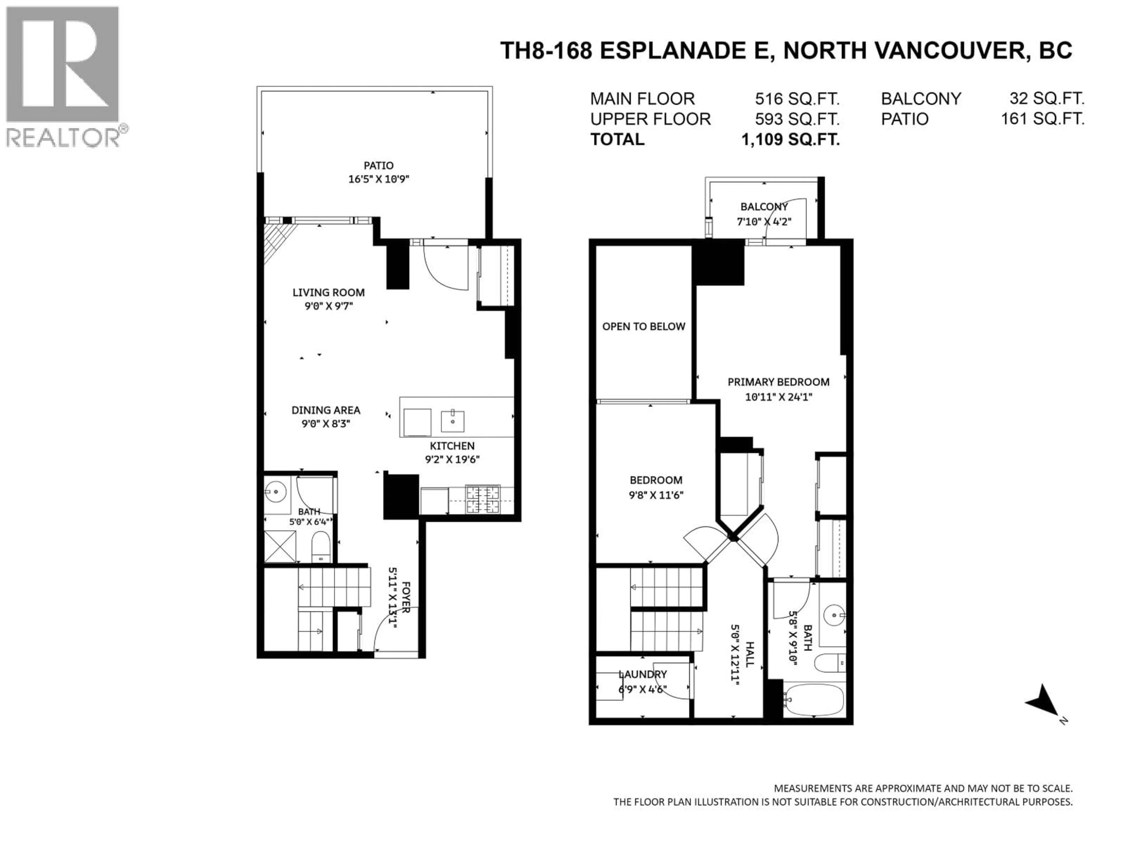 Floor plan for TH8 - 168 ESPLANADE AVENUE, North Vancouver British Columbia V7L4X8
