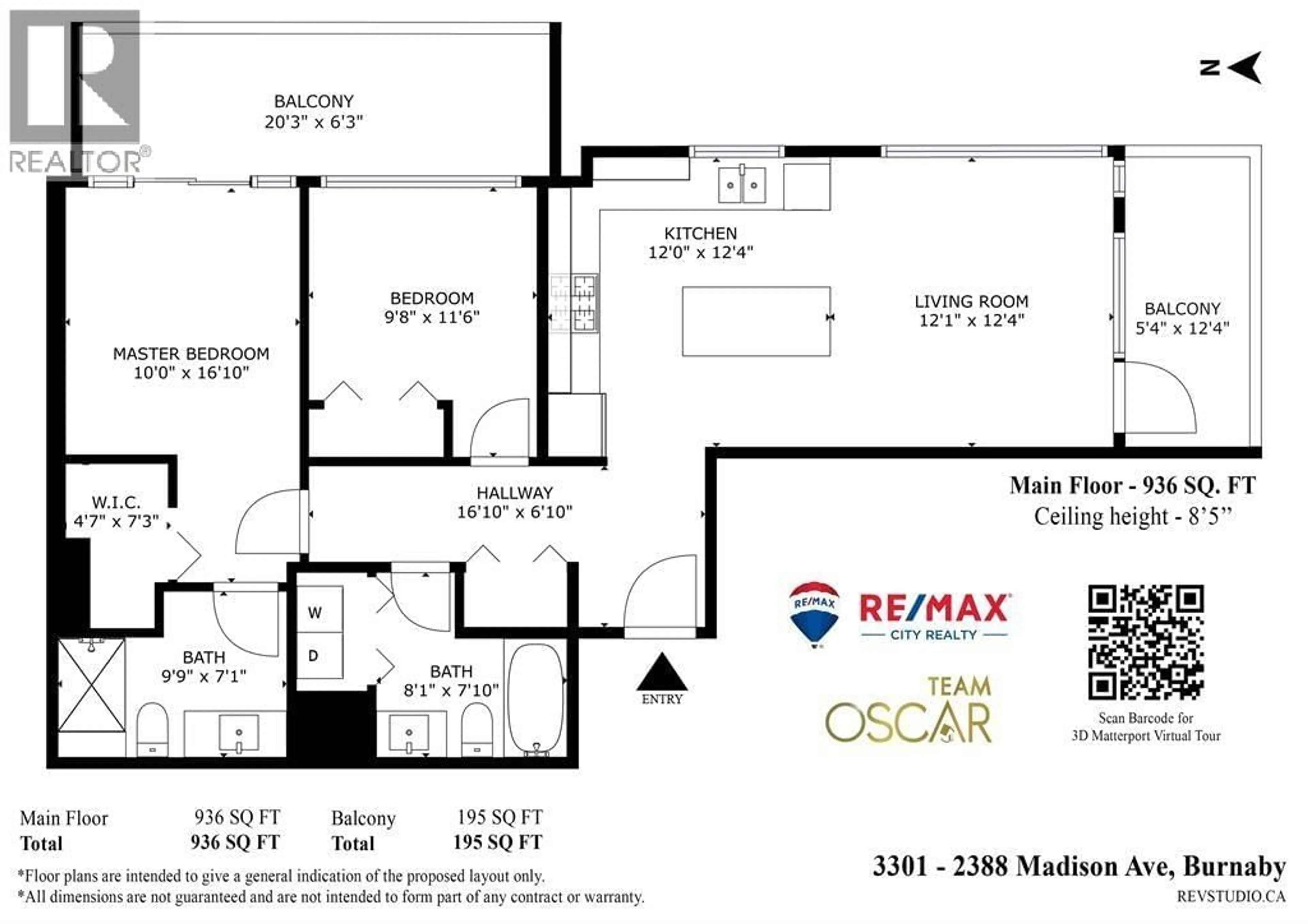 Floor plan for 3301 - 2388 MADISON AVENUE, Burnaby British Columbia V5C0K8