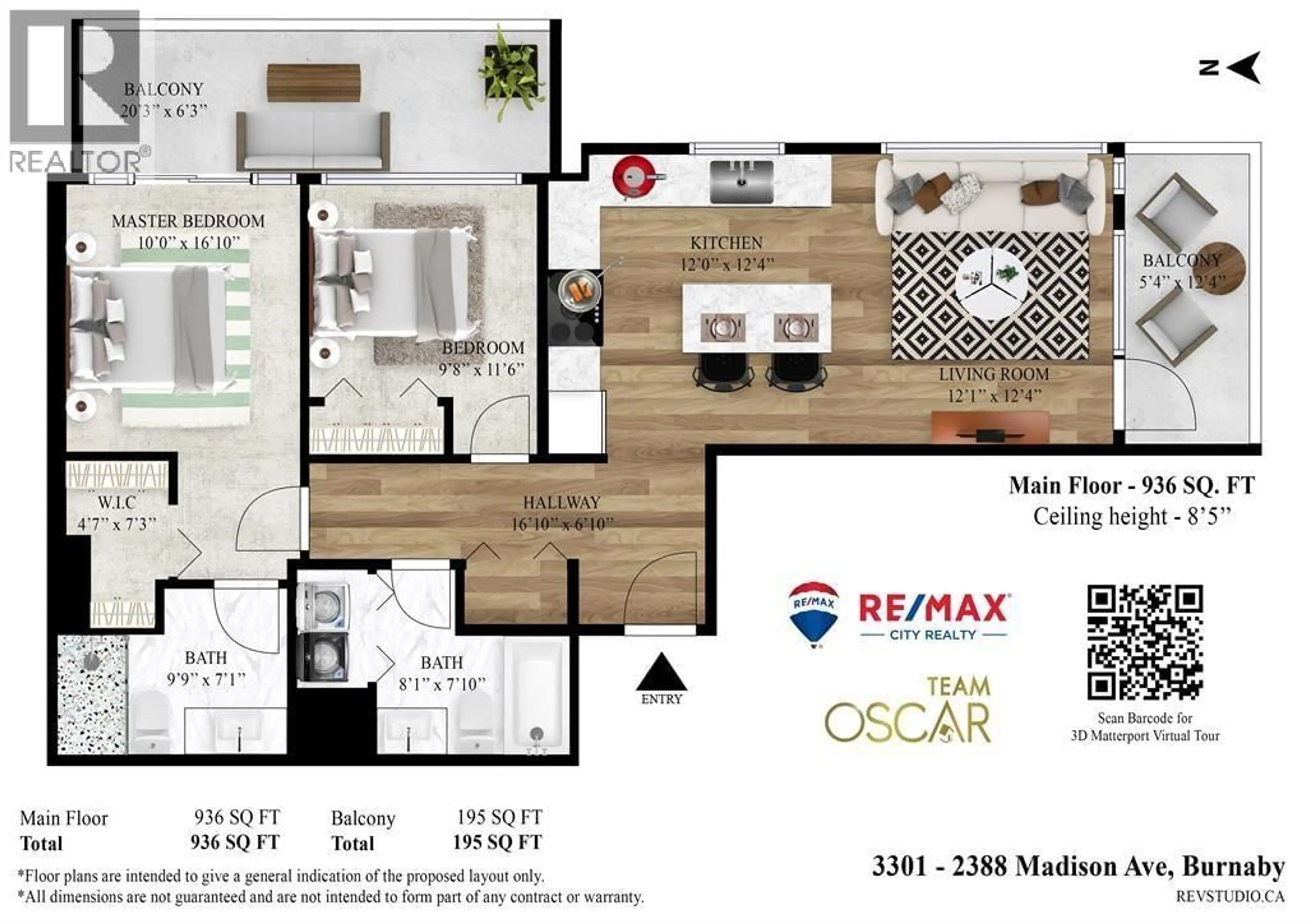 Floor plan for 3301 - 2388 MADISON AVENUE, Burnaby British Columbia V5C0K8