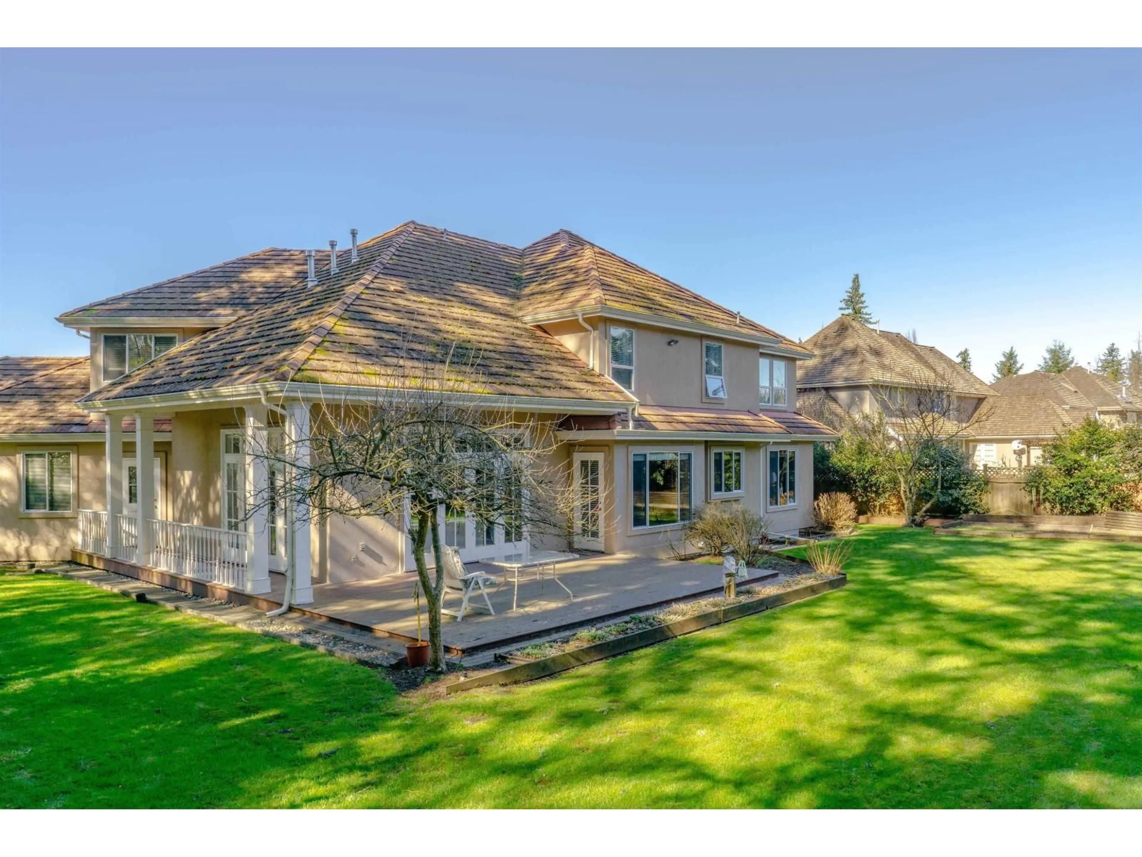 A pic from outside/outdoor area/front of a property/back of a property/a pic from drone, unknown for 2530 138A STREET, Surrey British Columbia V4P2M1