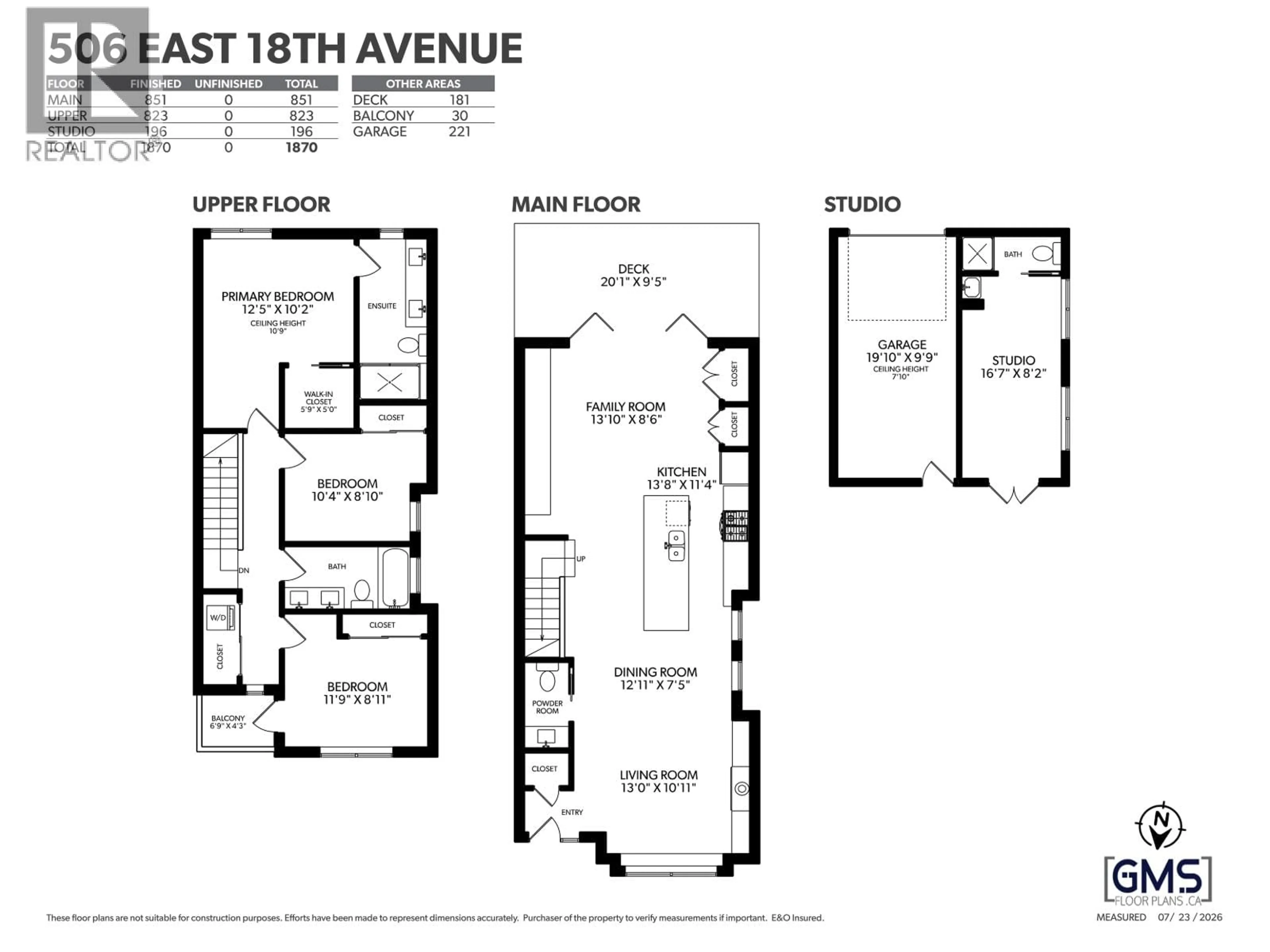 Floor plan for 506 18TH AVENUE, Vancouver British Columbia V5V1G3