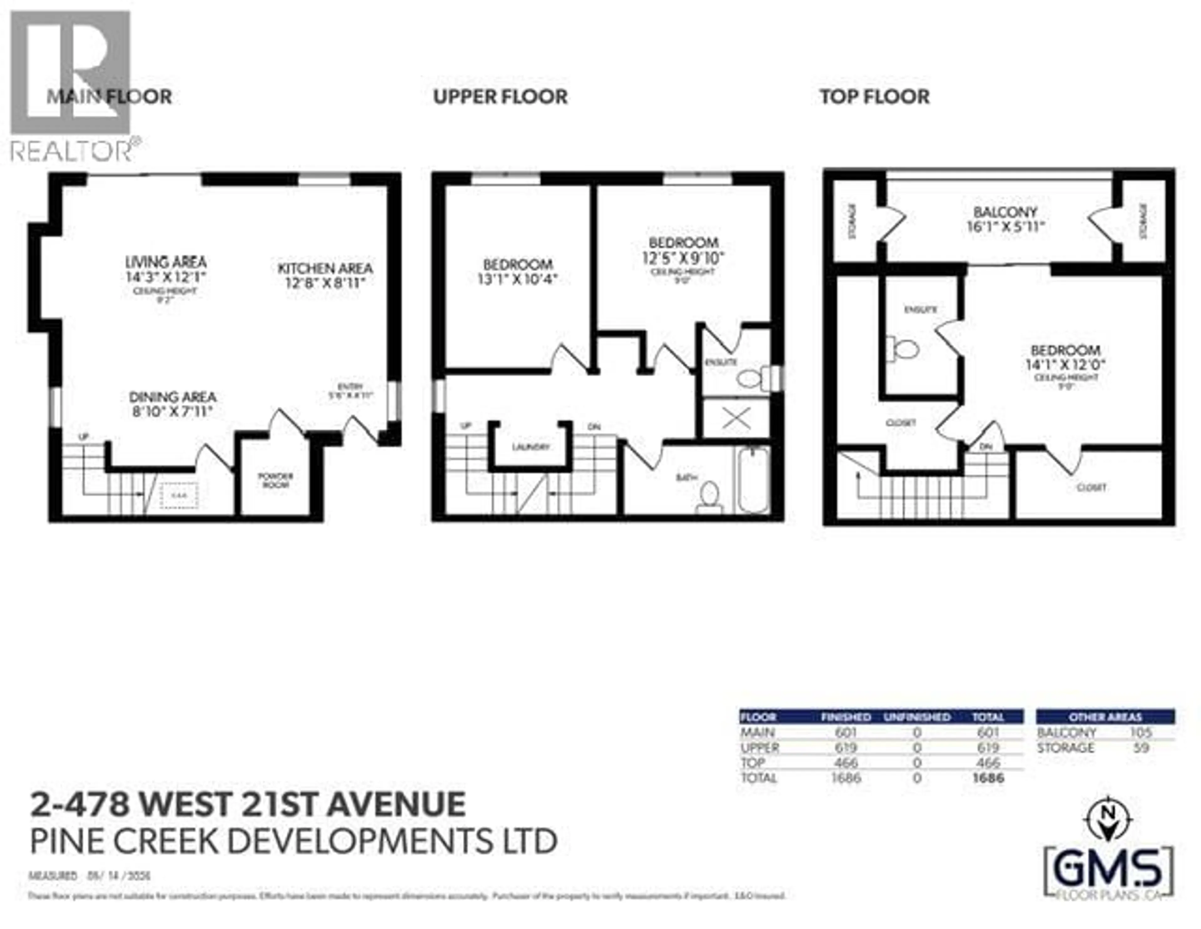 Floor plan for 2 - 478 21ST AVENUE, Vancouver British Columbia V5Y2E7