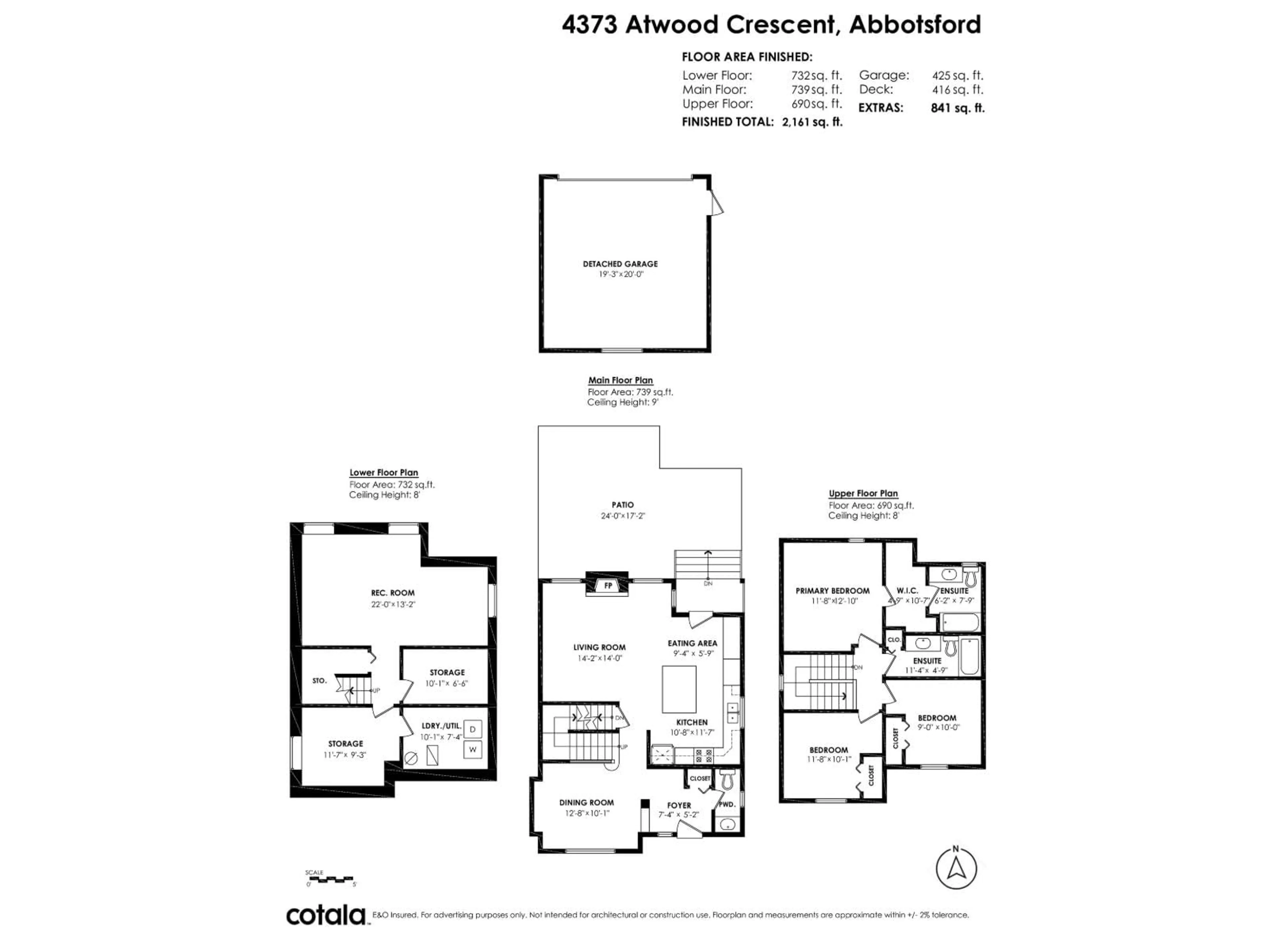 Floor plan for 4373 ATWOOD CRESCENT, Abbotsford British Columbia V3G2Y7