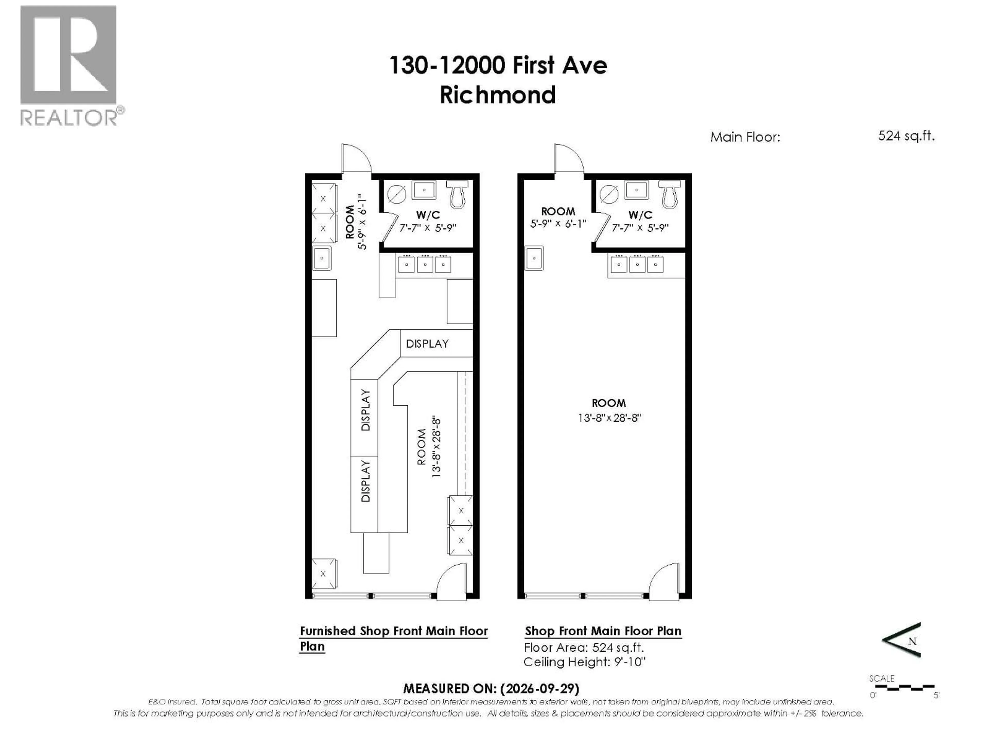 Floor plan for 130 - 12000 FIRST AVENUE, Richmond British Columbia V7E3L9