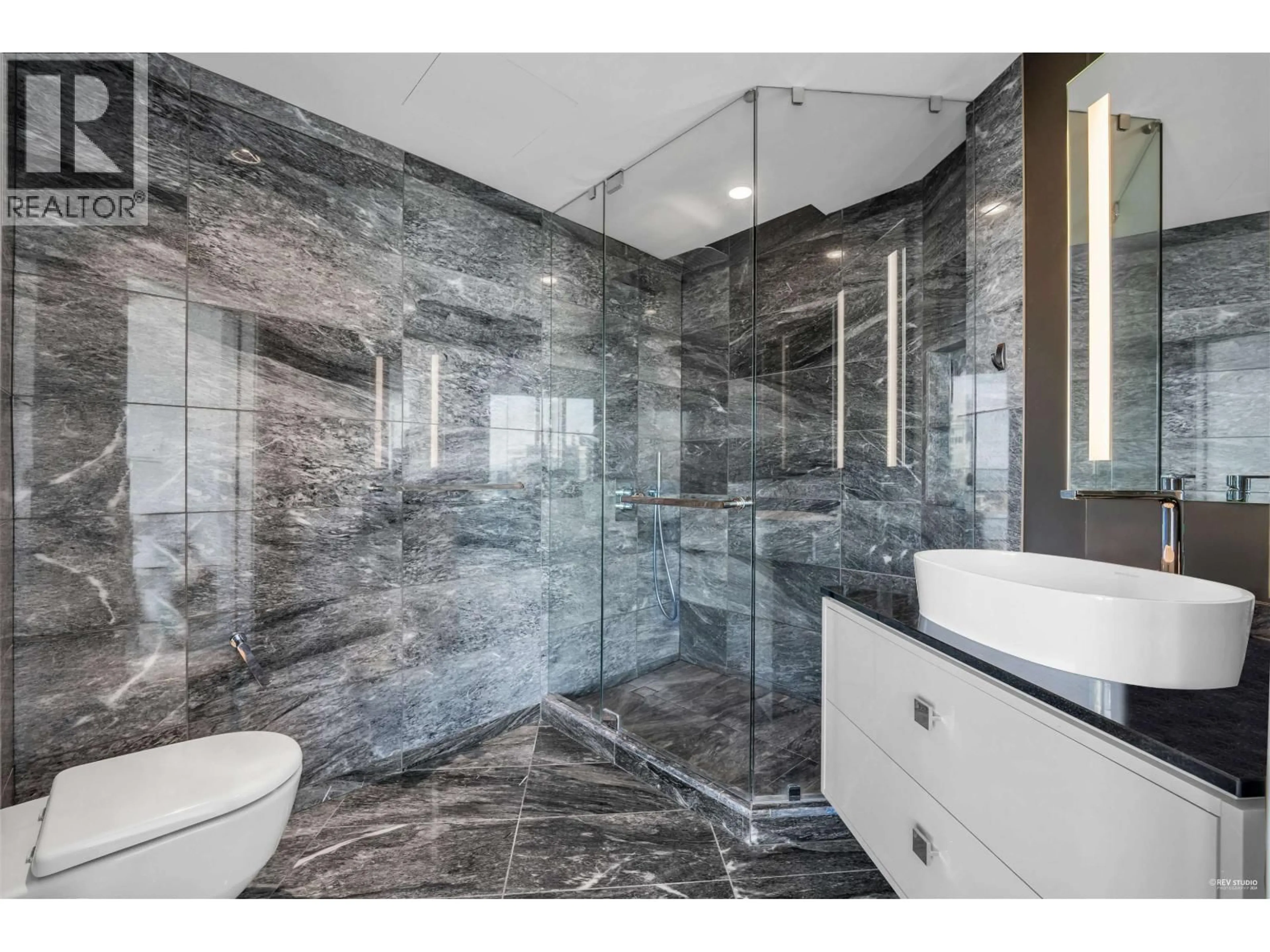 Contemporary bathroom, ceramic/tile floor for 2305 - 1151 GEORGIA STREET, Vancouver British Columbia V6E0B3
