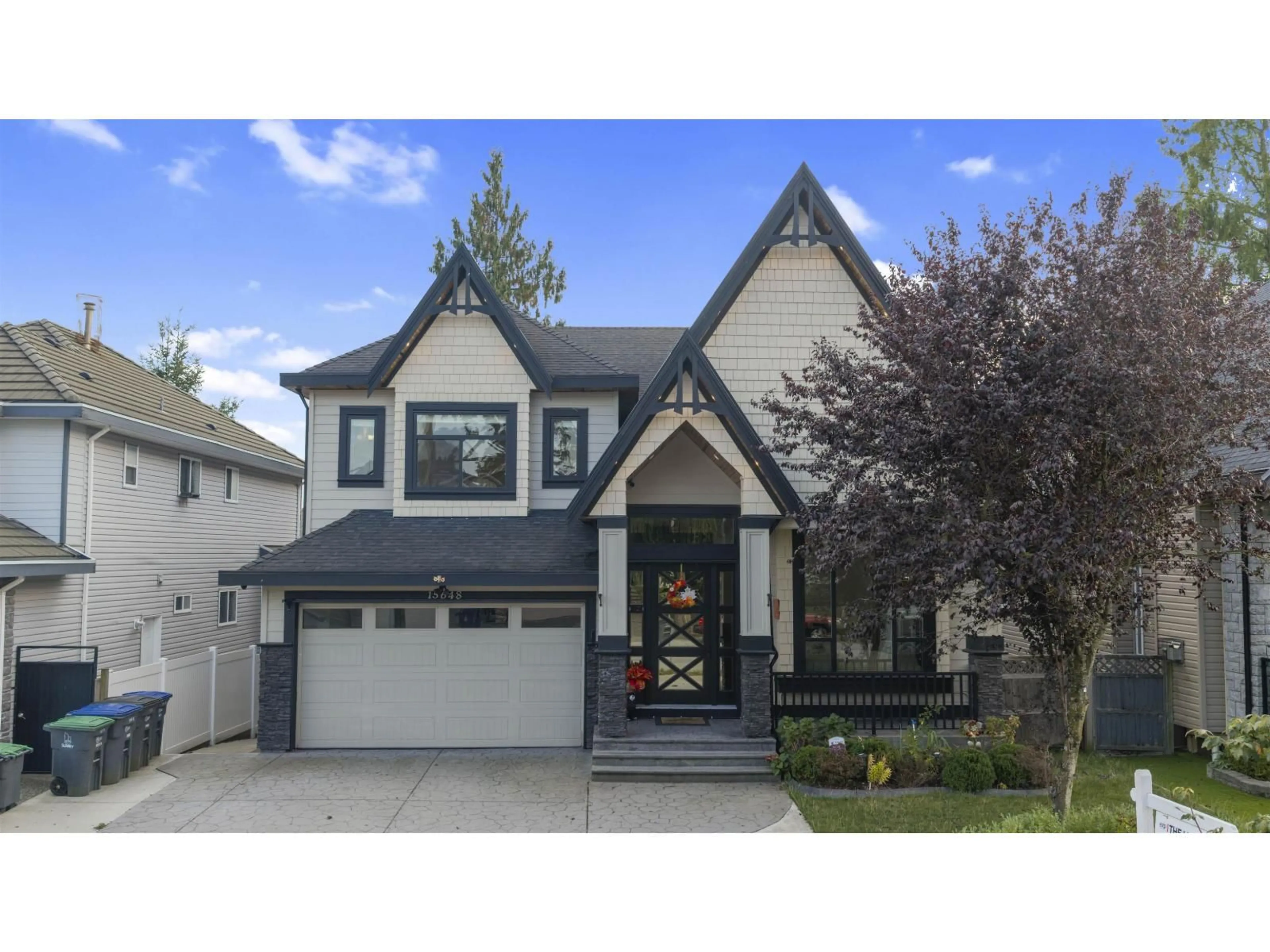 Home with vinyl exterior material, street for 15648 82 AVENUE, Surrey British Columbia V4N0R8