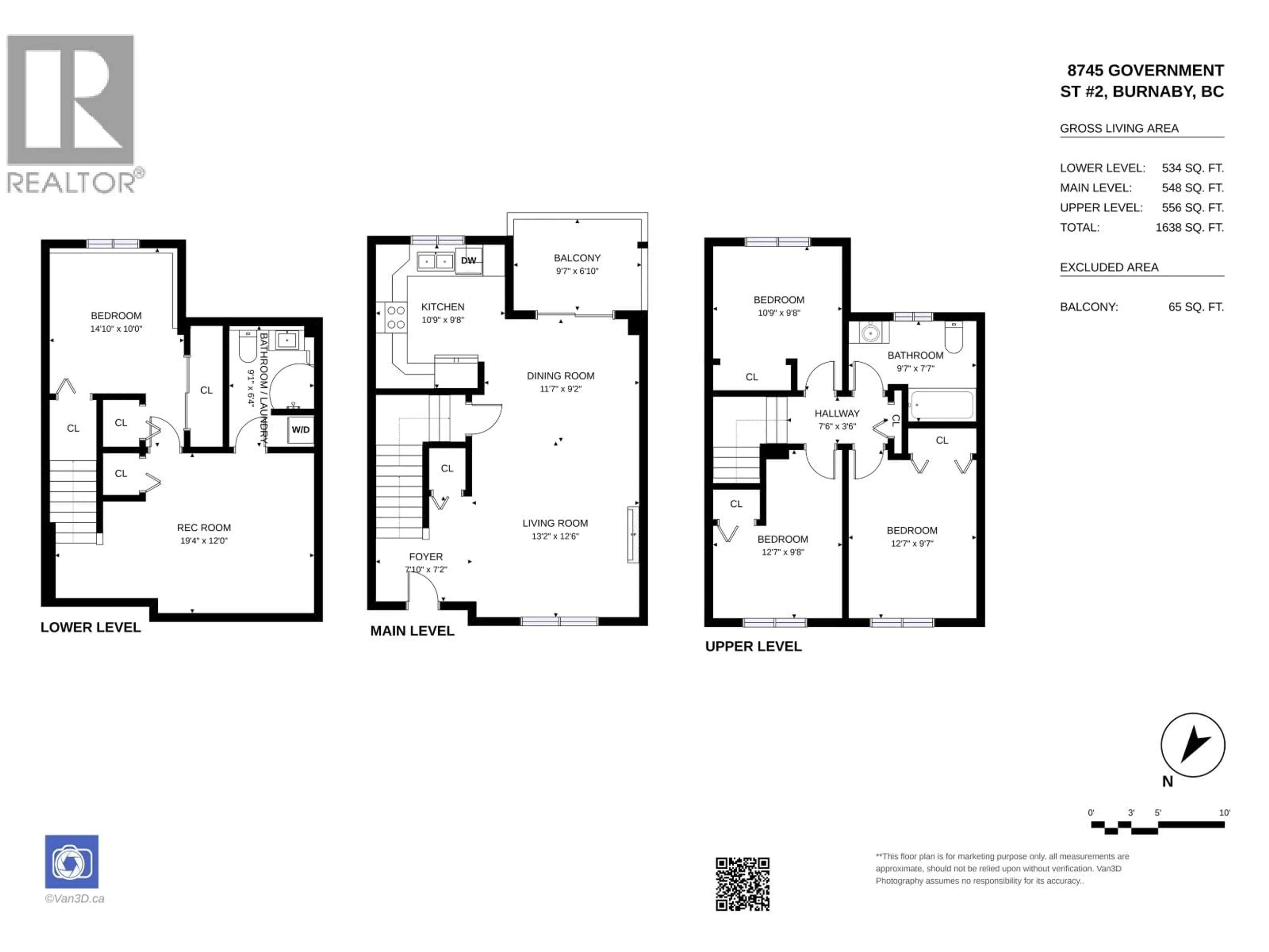 Floor plan for 2 - 8745 GOVERNMENT STREET, Burnaby British Columbia V3N4G9