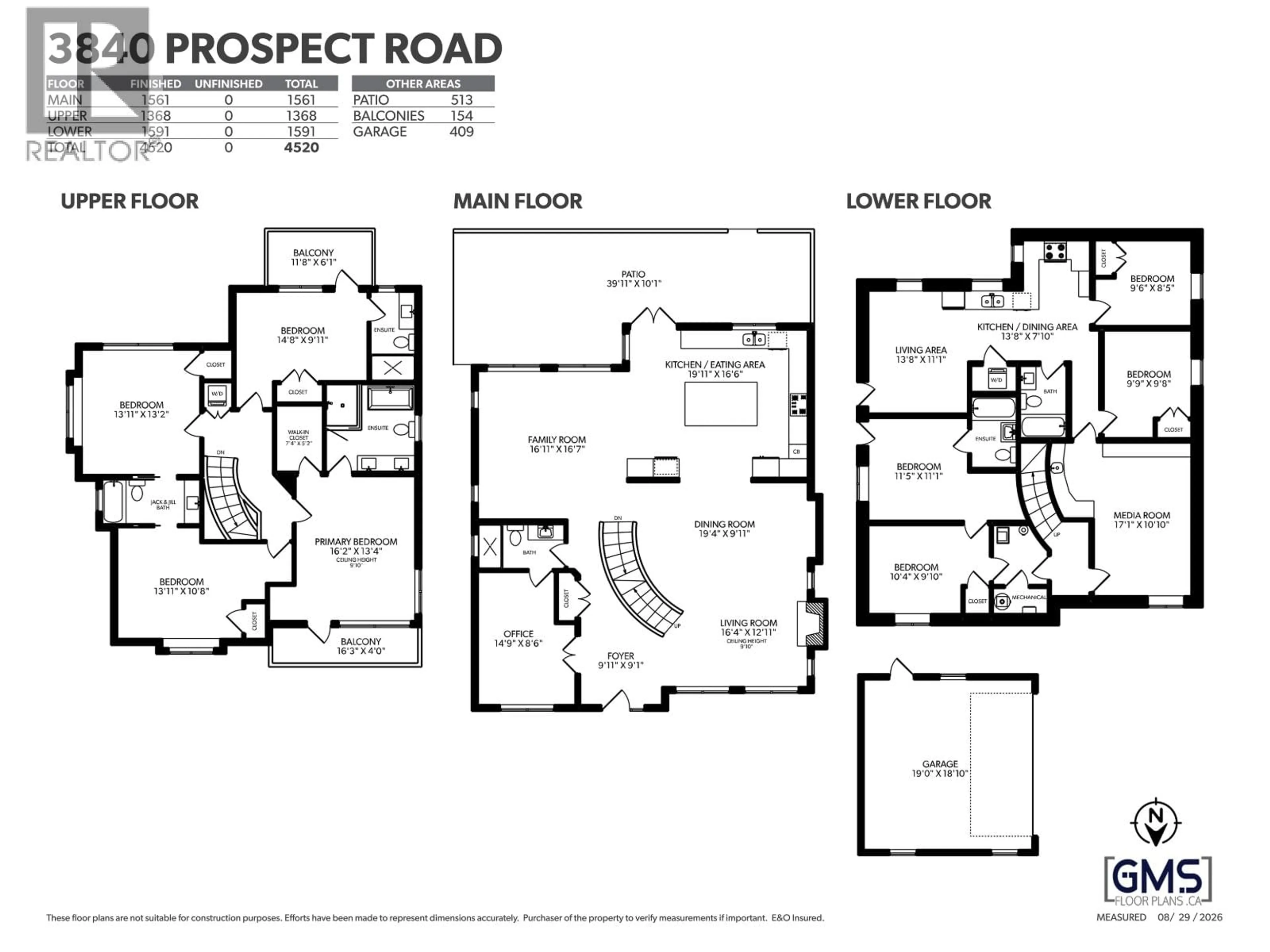 Floor plan for 3840 PROSPECT ROAD, North Vancouver British Columbia V7N3L4