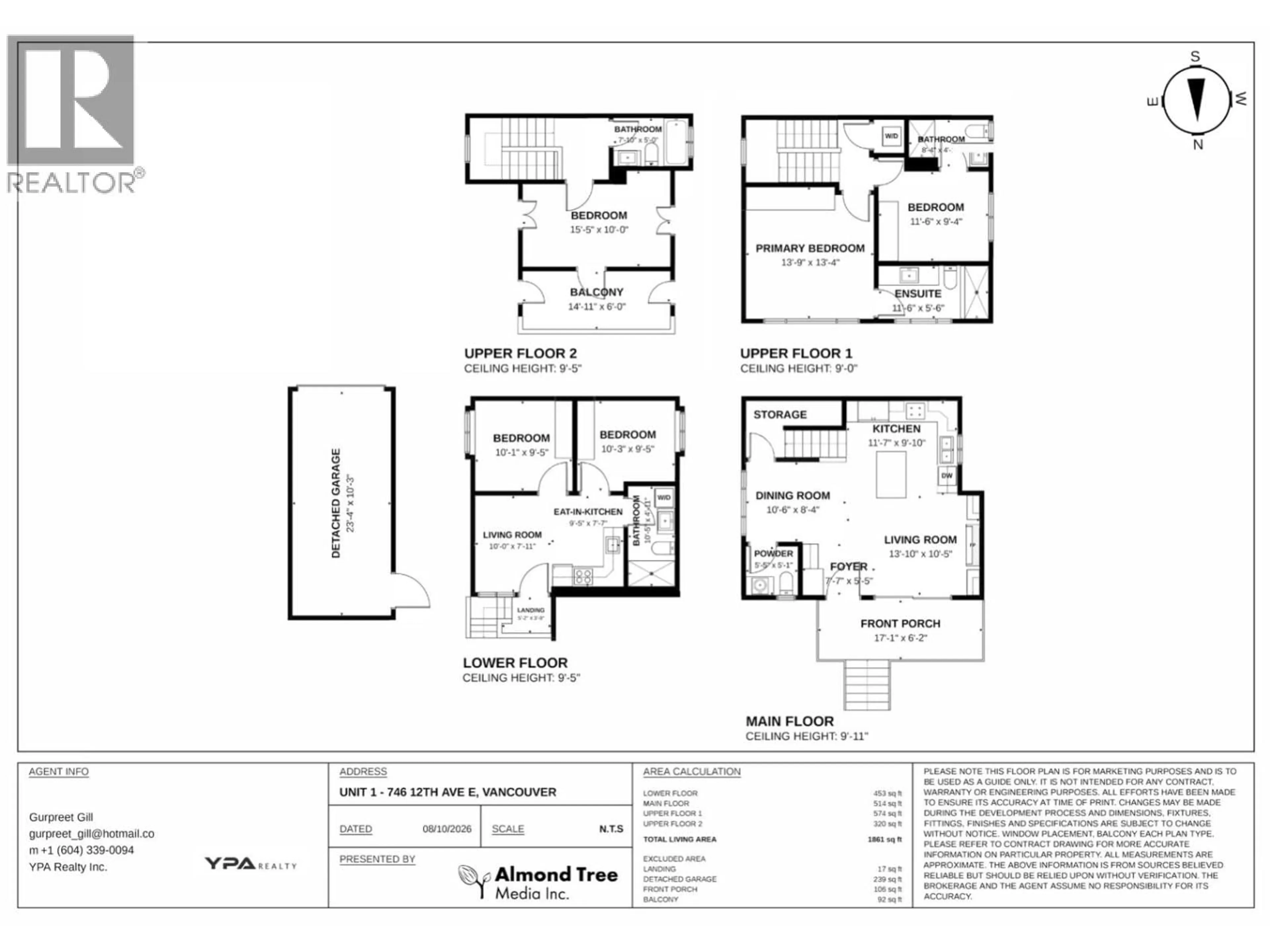 Floor plan for 1 - 746 12TH AVENUE, Vancouver British Columbia V5T2H9