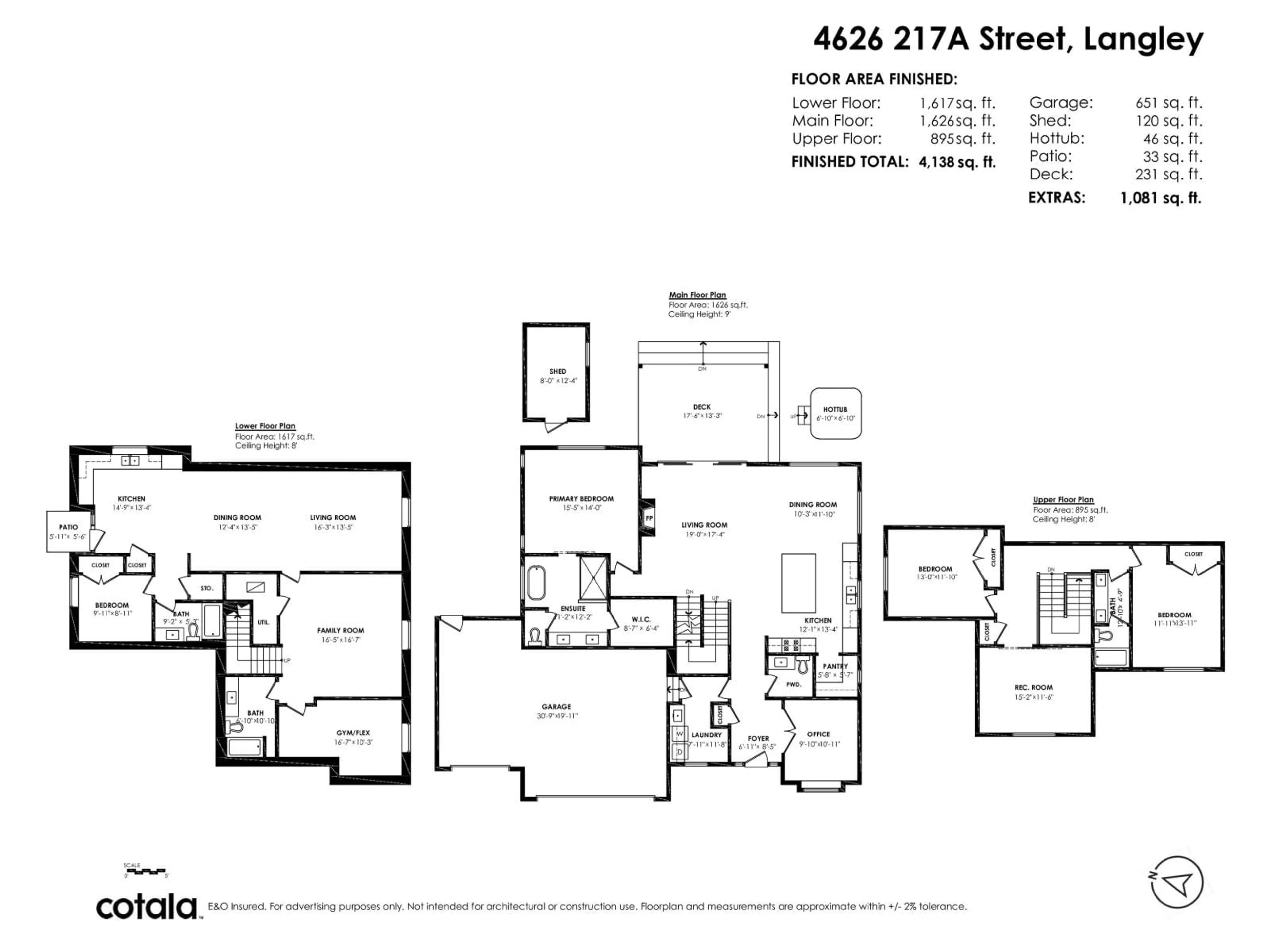 Floor plan for 4626 217A STREET, Langley British Columbia V3A2N7
