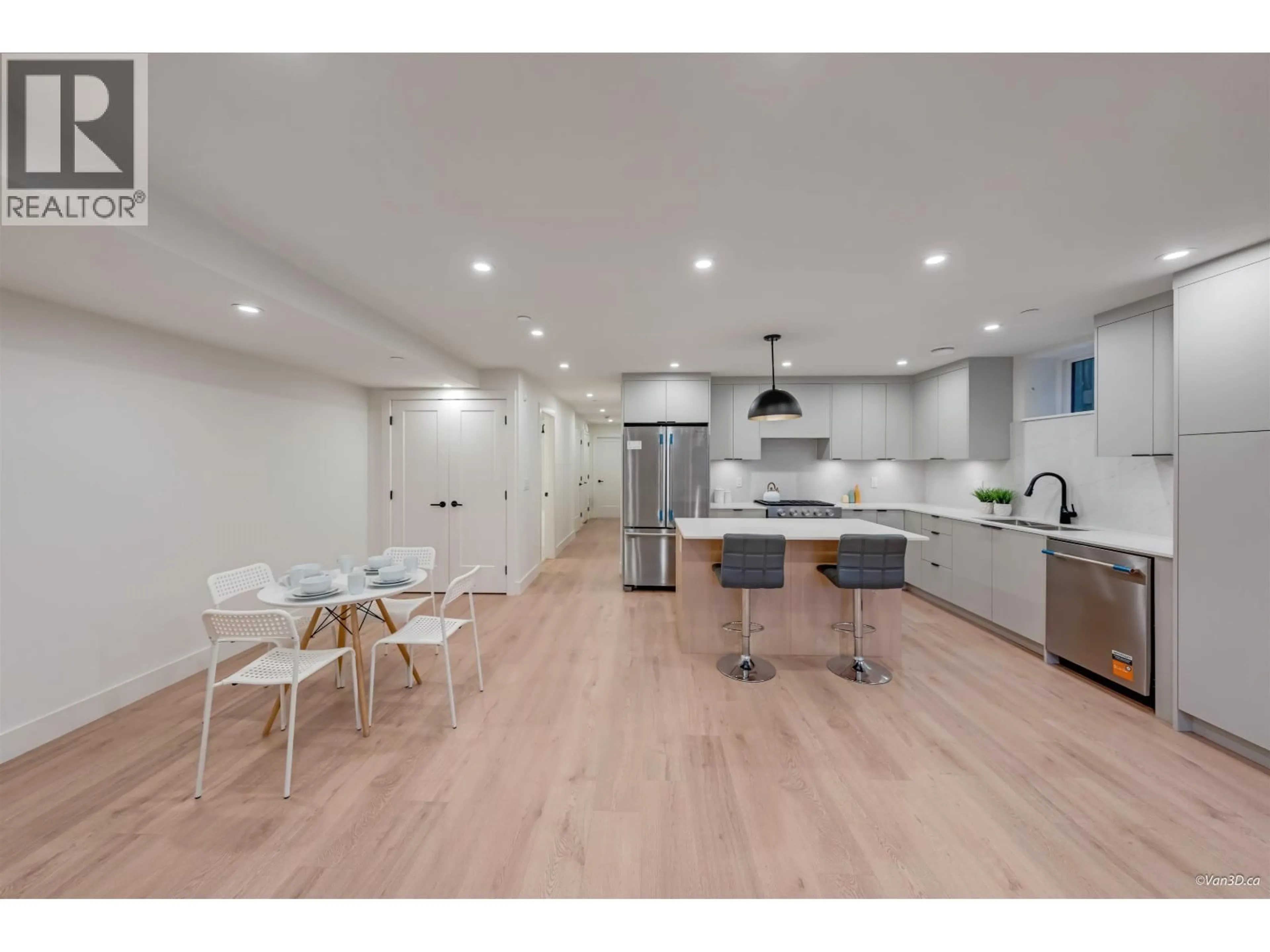 Open concept kitchen, wood/laminate floor for 1 - 6136 IRMIN STREET, Burnaby British Columbia V5J1Z1