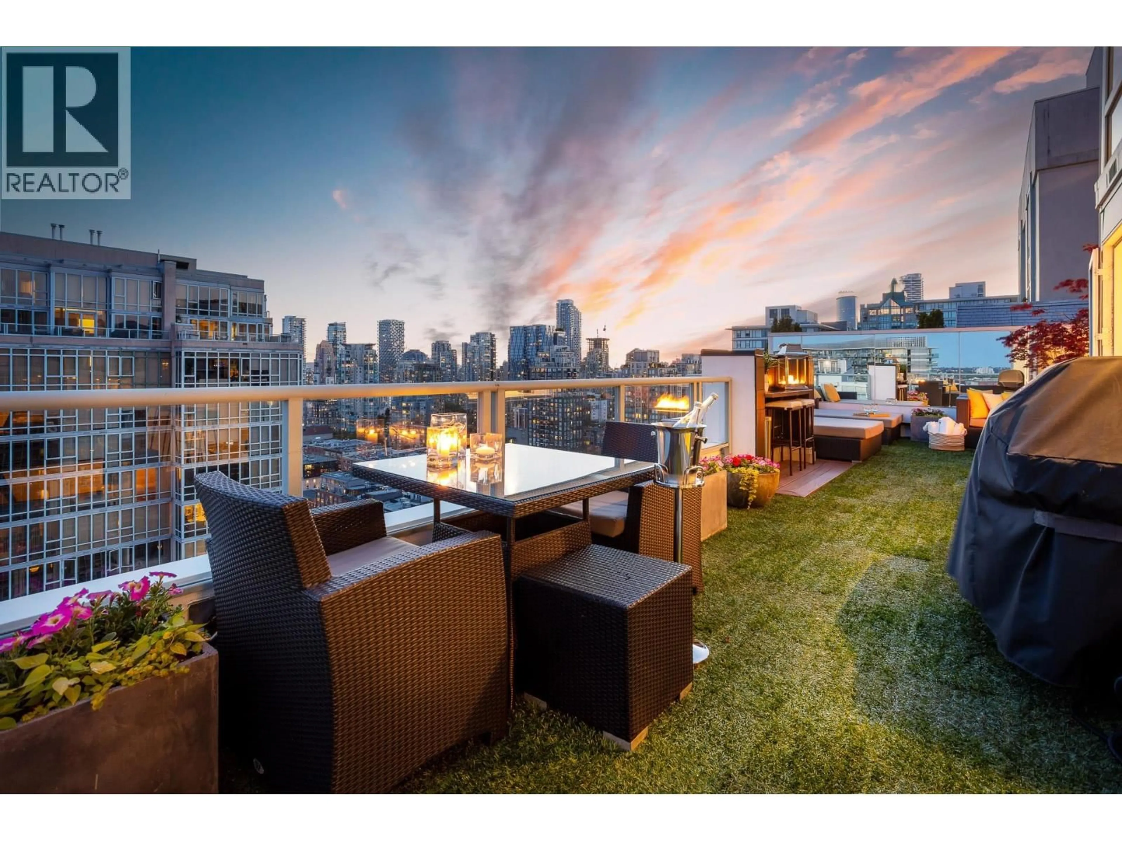Patio, city buildings view from balcony for PH1 - 930 CAMBIE STREET, Vancouver British Columbia V6B5X6