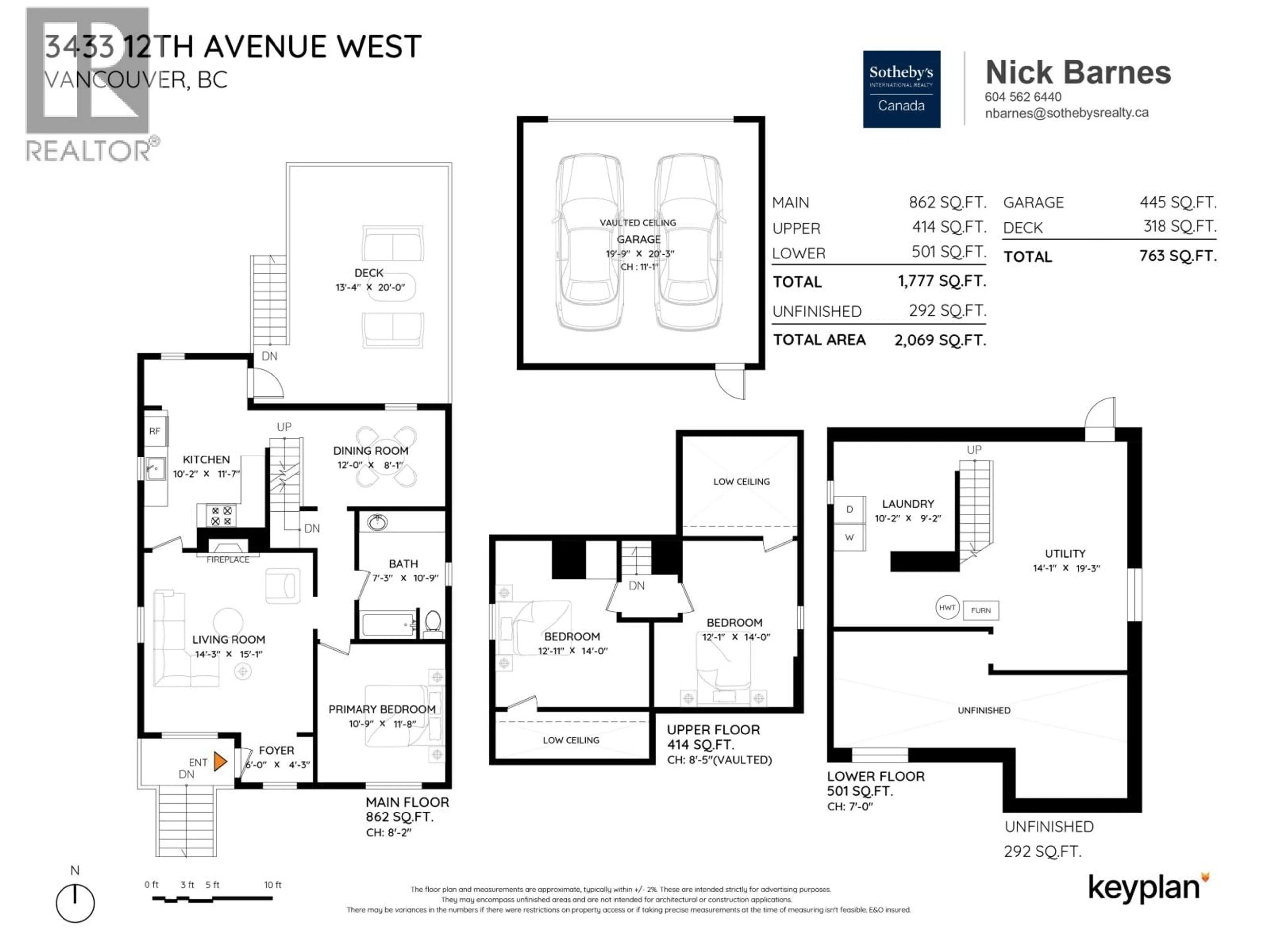 Floor plan for 3433 12TH AVENUE, Vancouver British Columbia V6R2N2