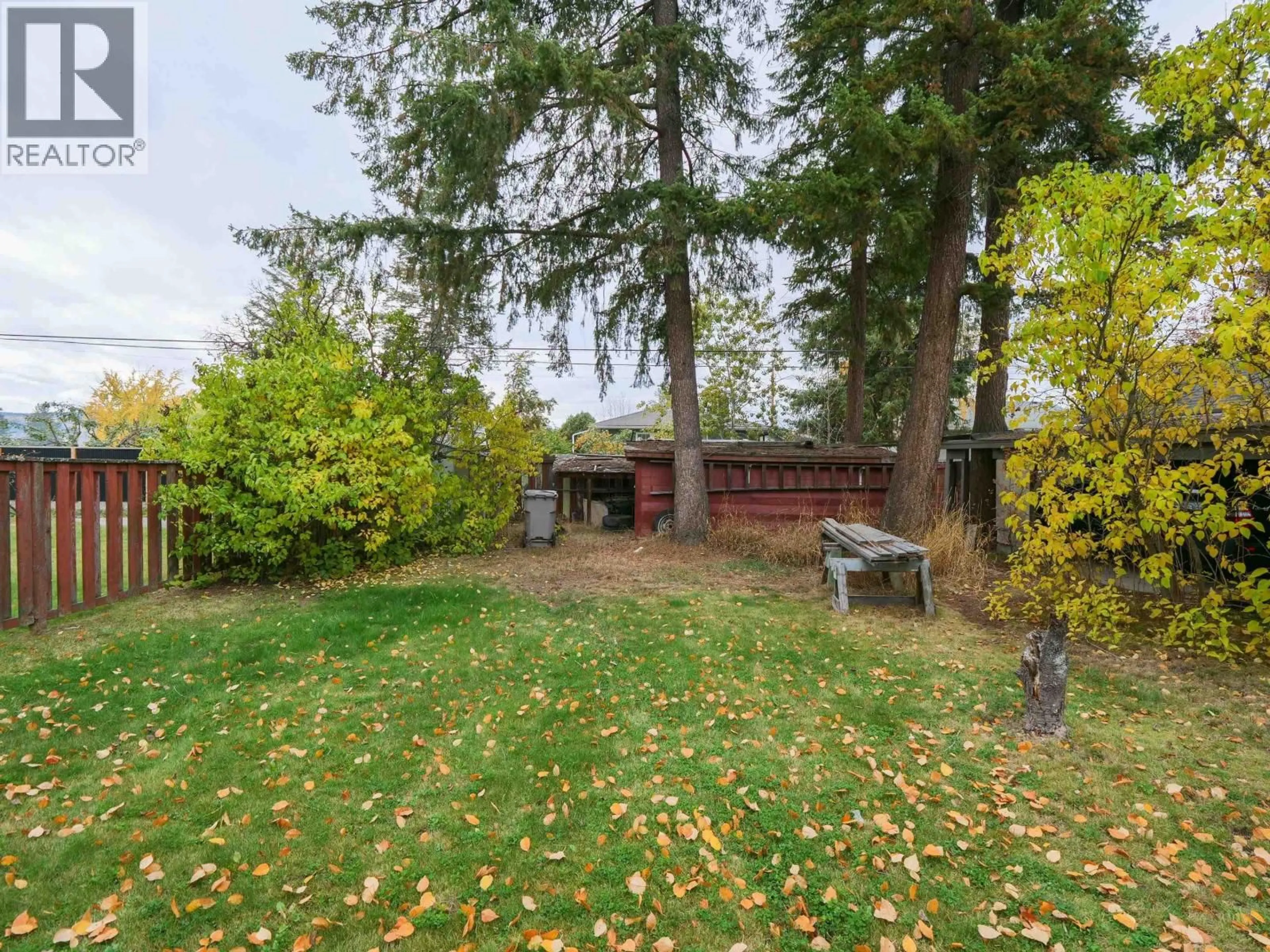 A pic from outside/outdoor area/front of a property/back of a property/a pic from drone, forest/trees view for 629 WILSON STREET, Quesnel British Columbia V2J2W5
