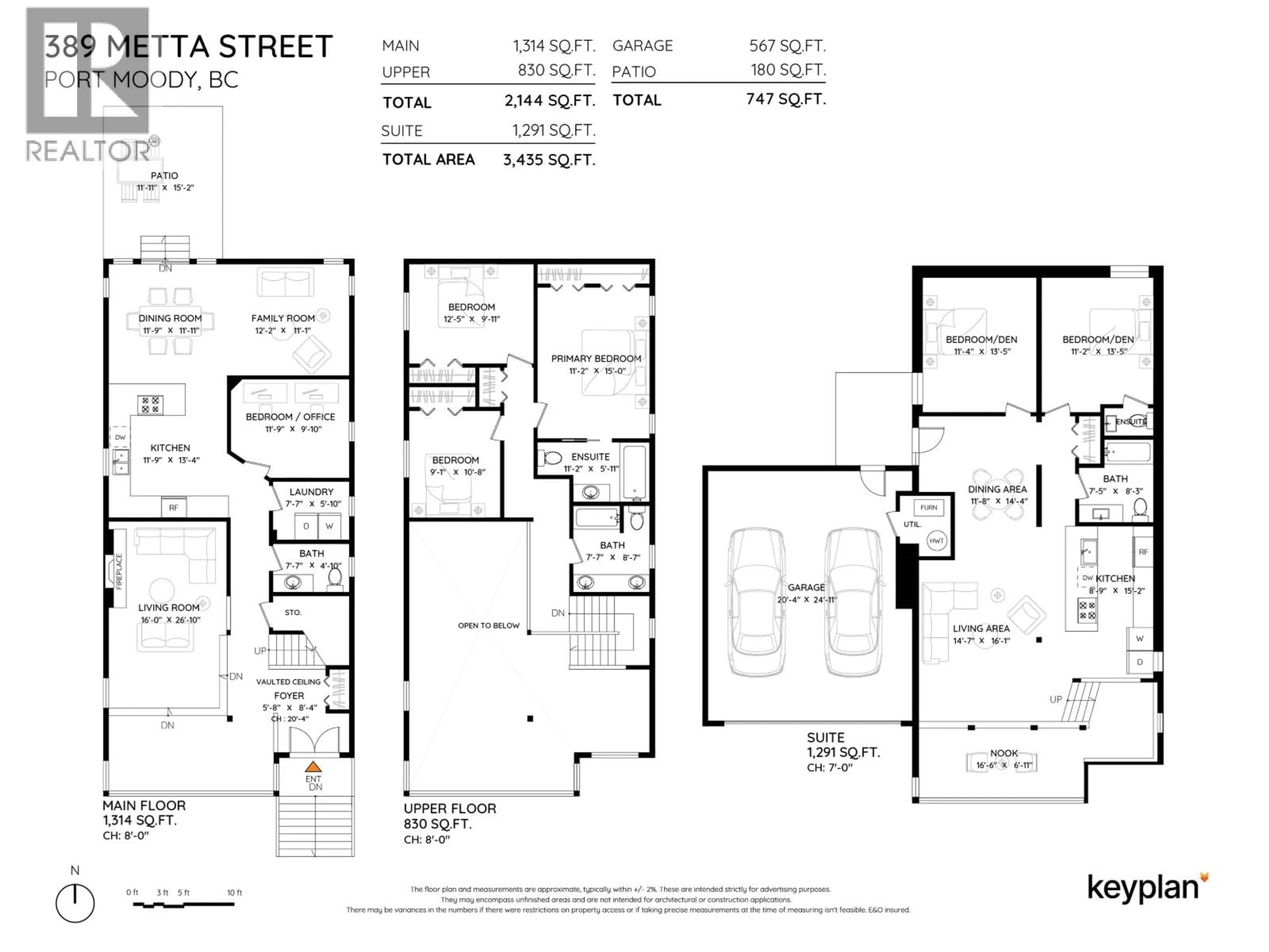 Floor plan for 389 METTA STREET, Port Moody British Columbia V3H2Y6