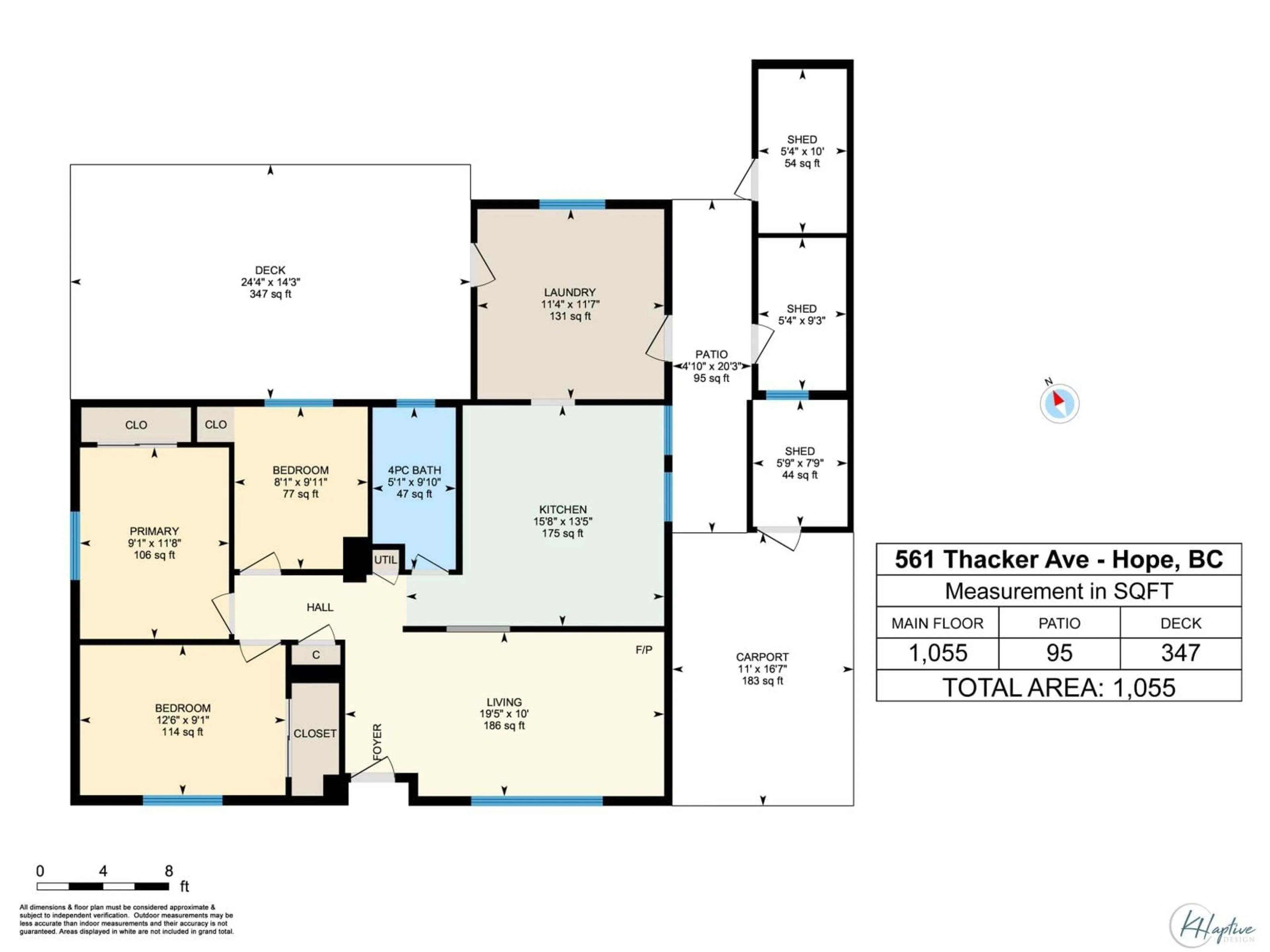 Floor plan for 561 THACKER AVENUE, Hope British Columbia V0X1L0