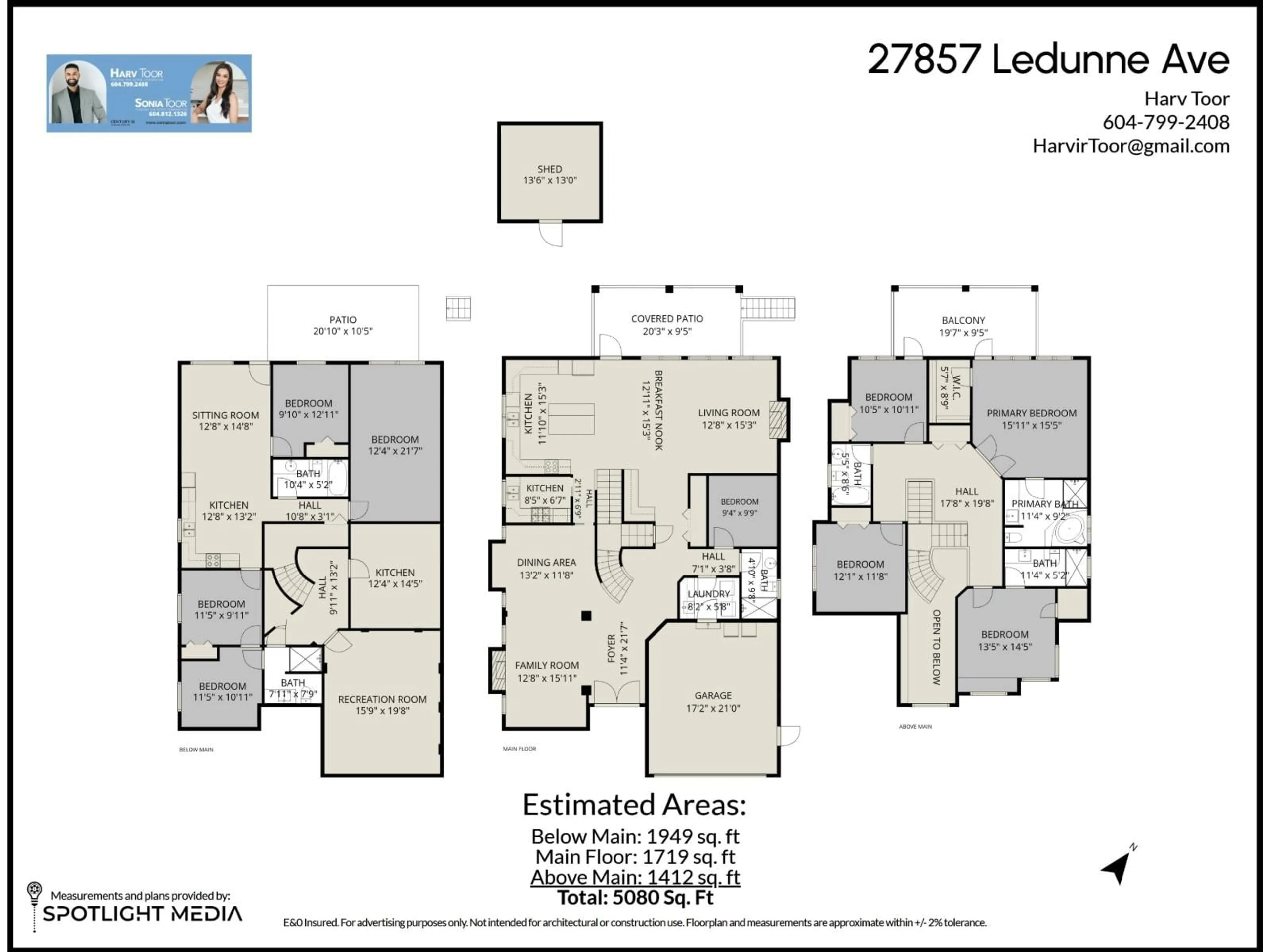 Floor plan for 27857 LEDUNNE AVENUE, Abbotsford British Columbia V4X0A8