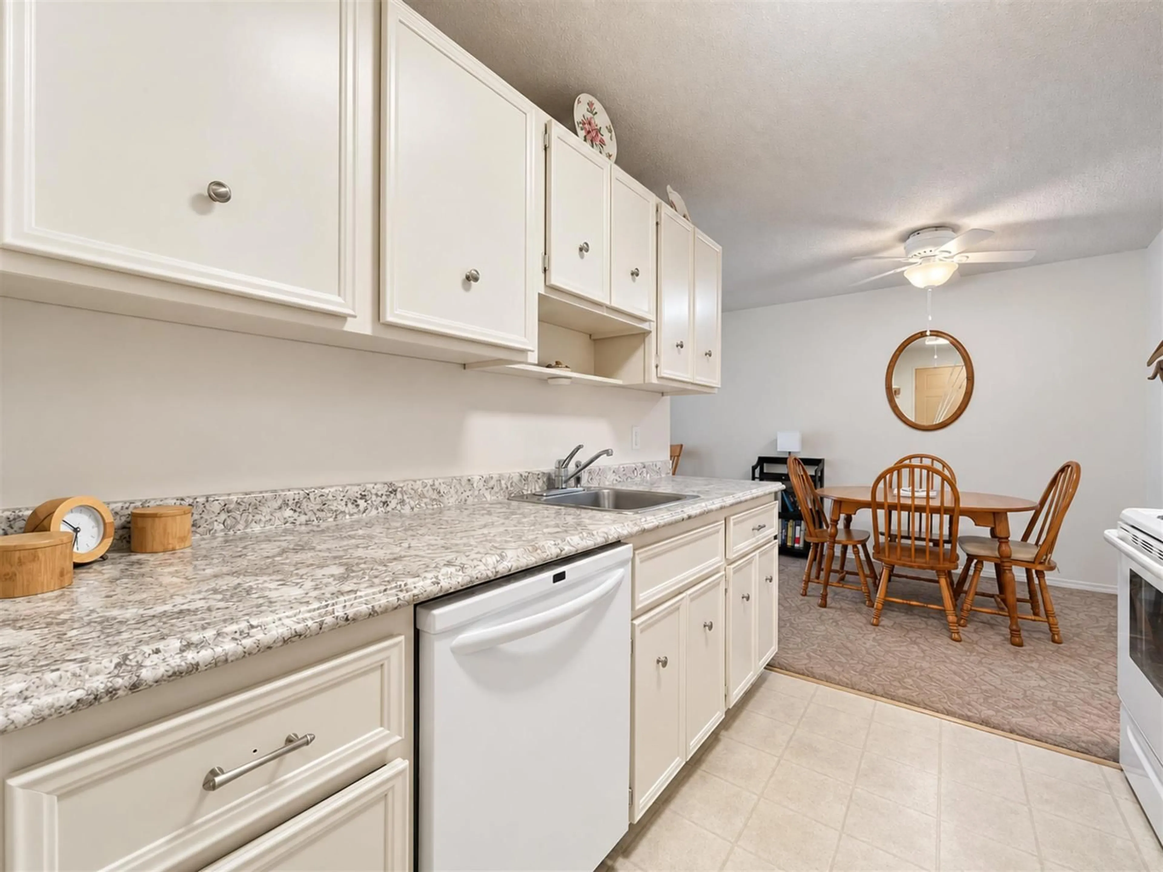Standard kitchen, ceramic/tile floor for 329 - 7436 STAVE LAKE STREET, Mission British Columbia V2V5B9