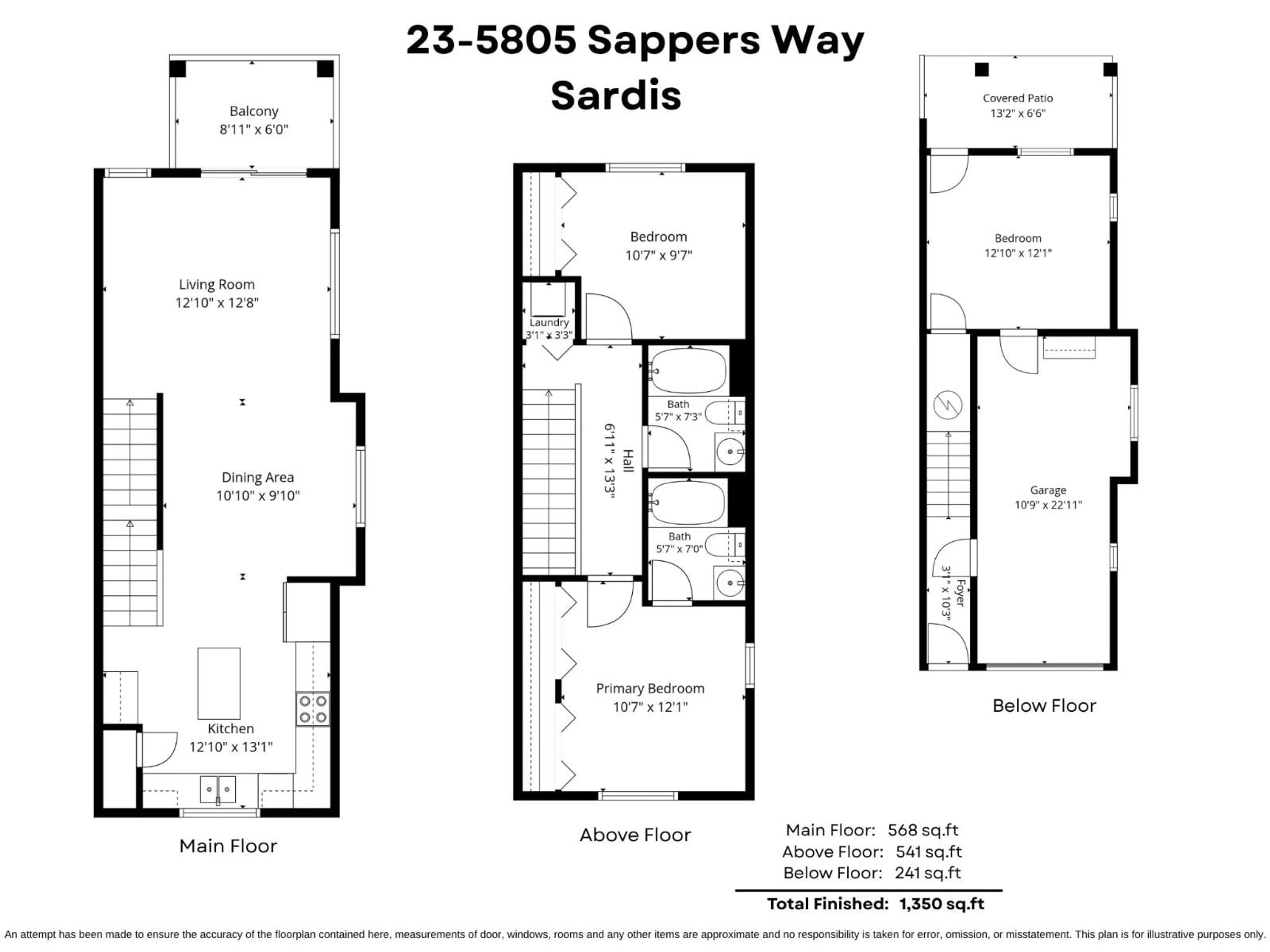 Floor plan for 23 - 5805 SAPPERS WAY, Chilliwack British Columbia V2R0L7