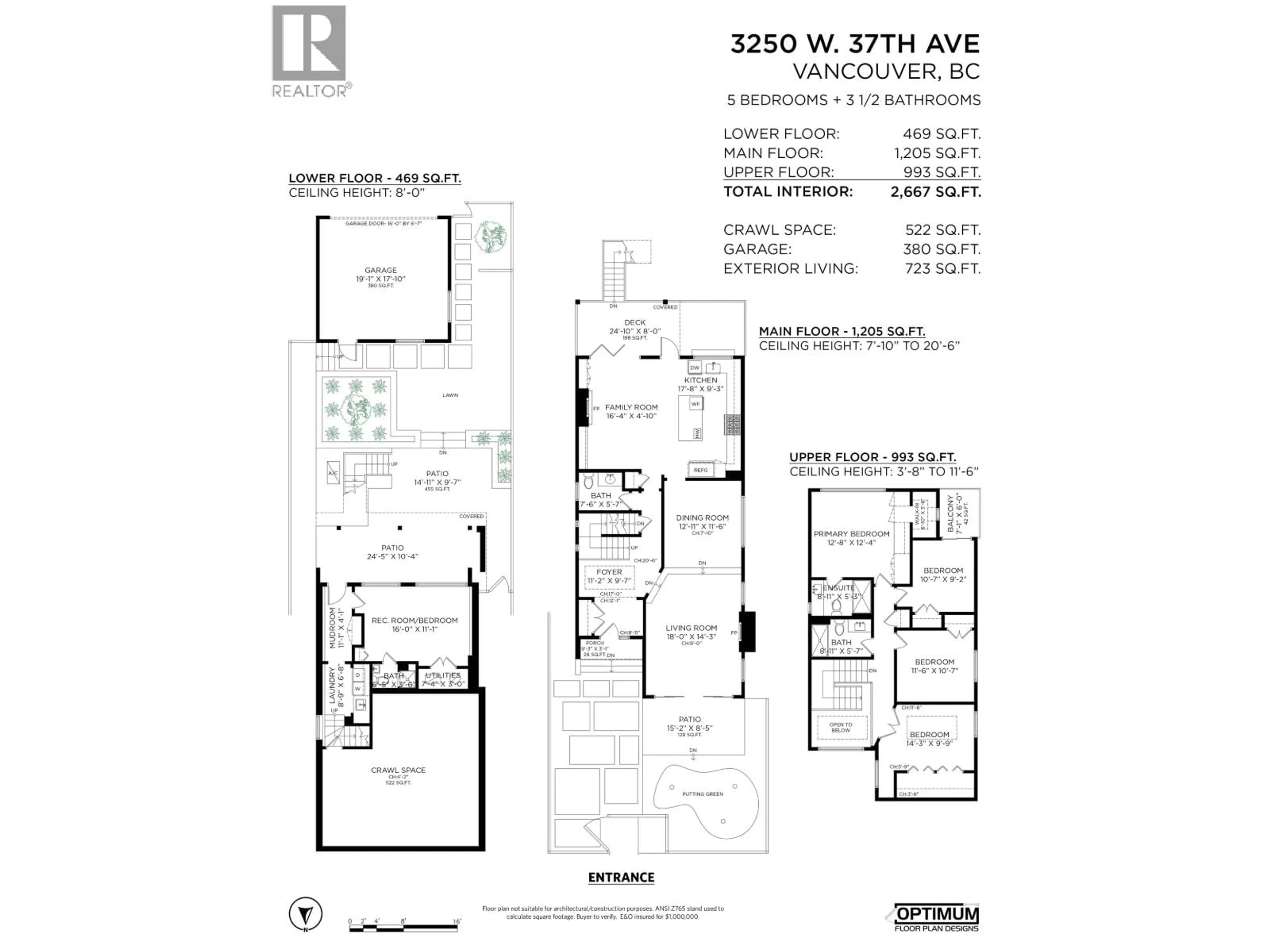 Floor plan for 3250 37TH AVENUE, Vancouver British Columbia V6N2V4