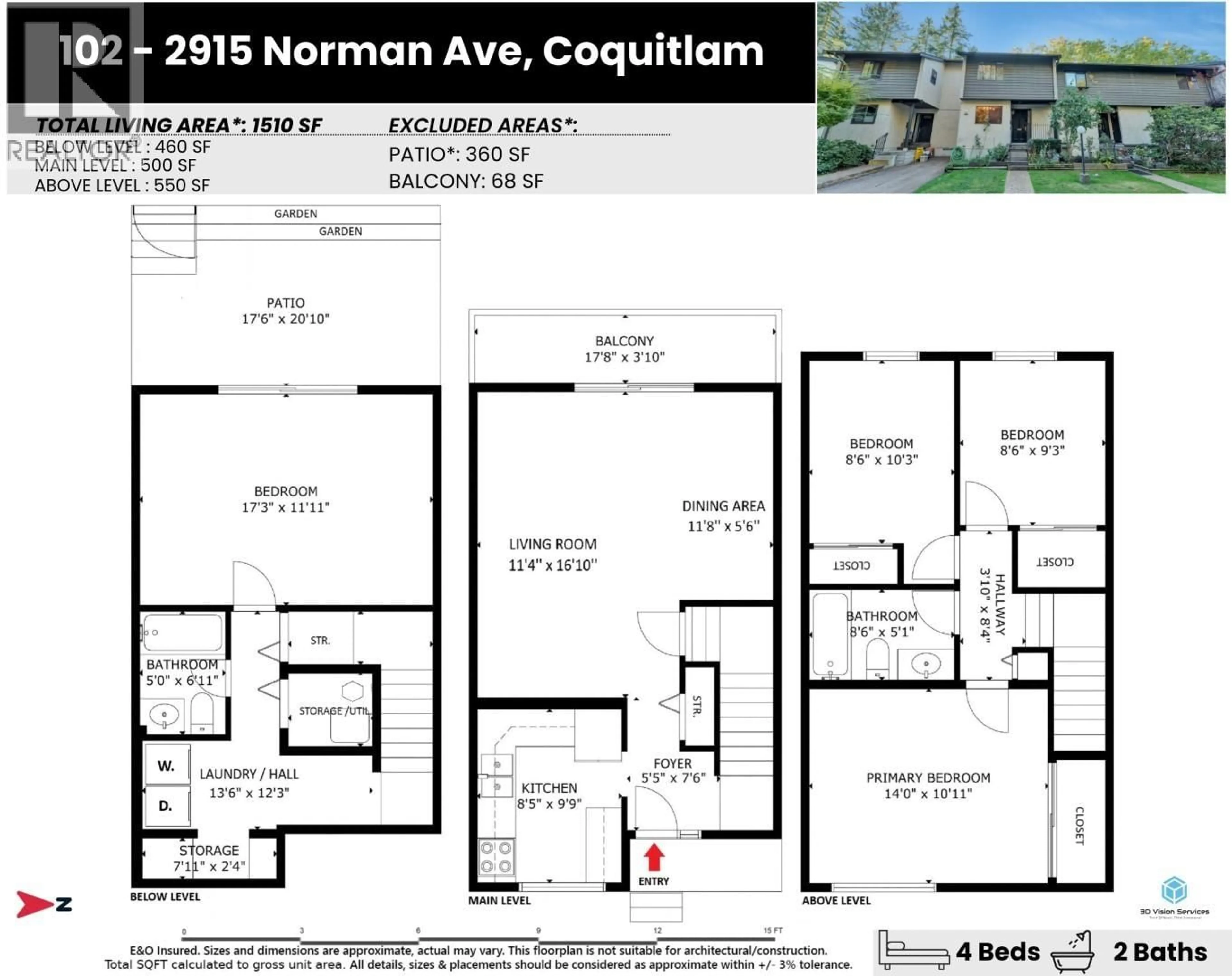 Floor plan for 102 - 2915 NORMAN AVENUE, Coquitlam British Columbia V3C4H8