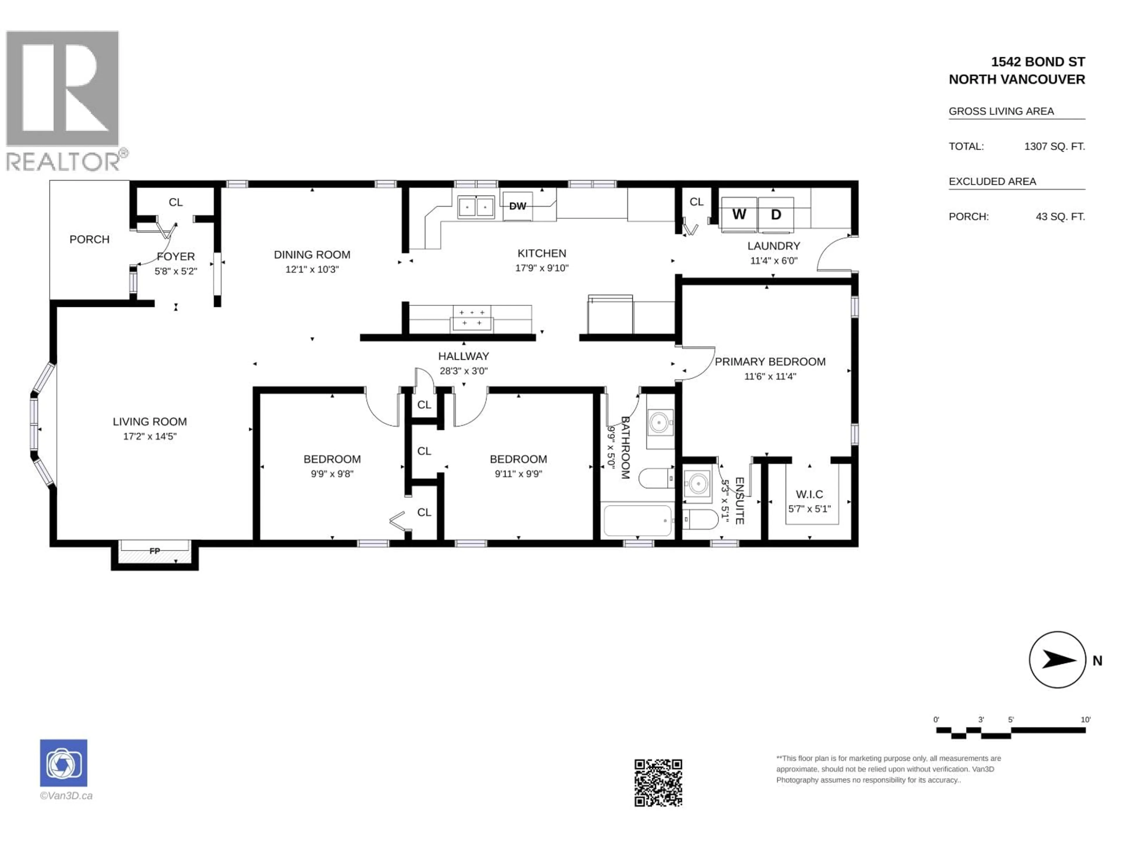 Floor plan for 1542 BOND STREET, North Vancouver British Columbia V7J1E7