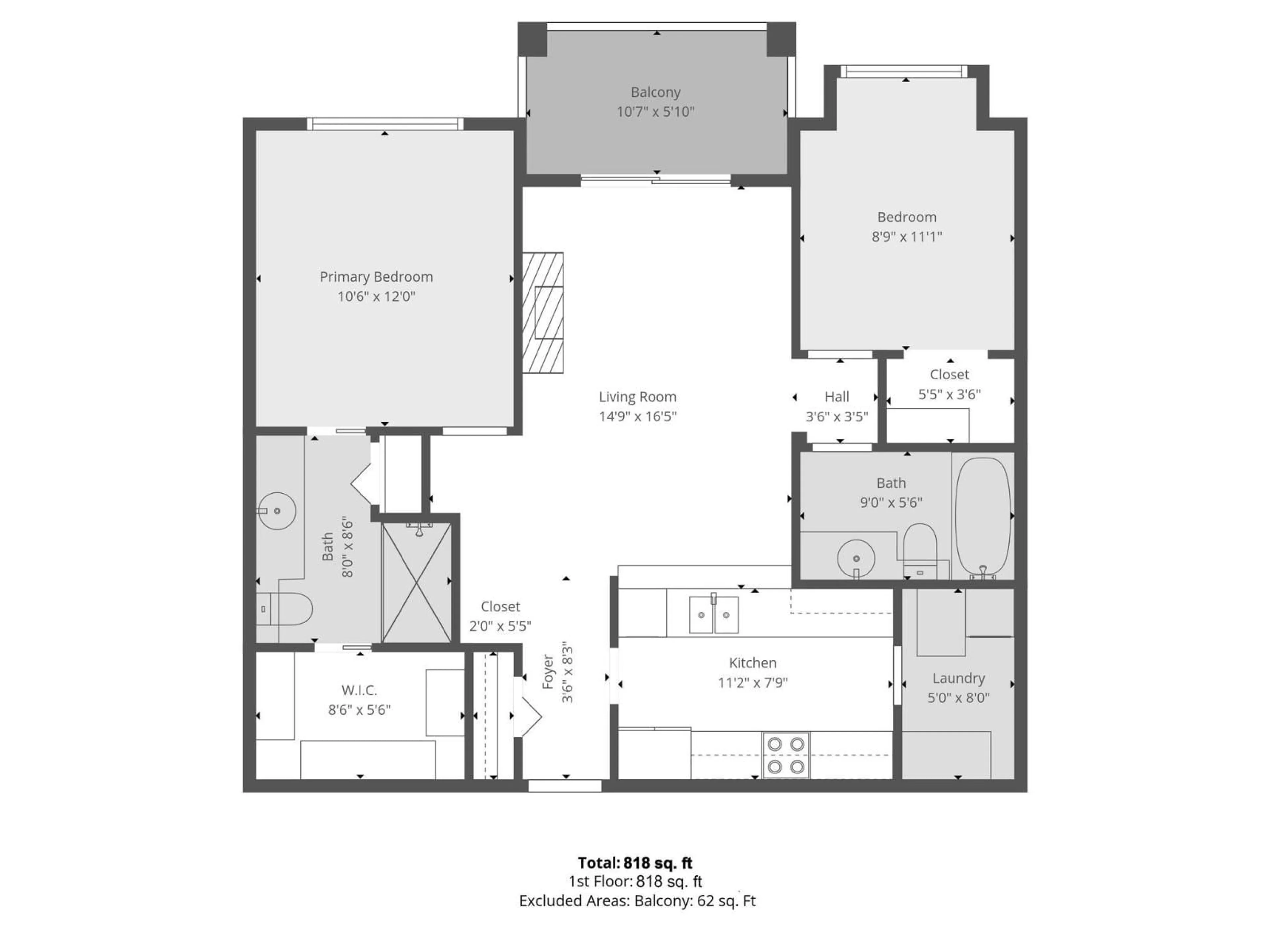Floor plan for 210 - 19320 65 AVENUE, Surrey British Columbia V4N0A3