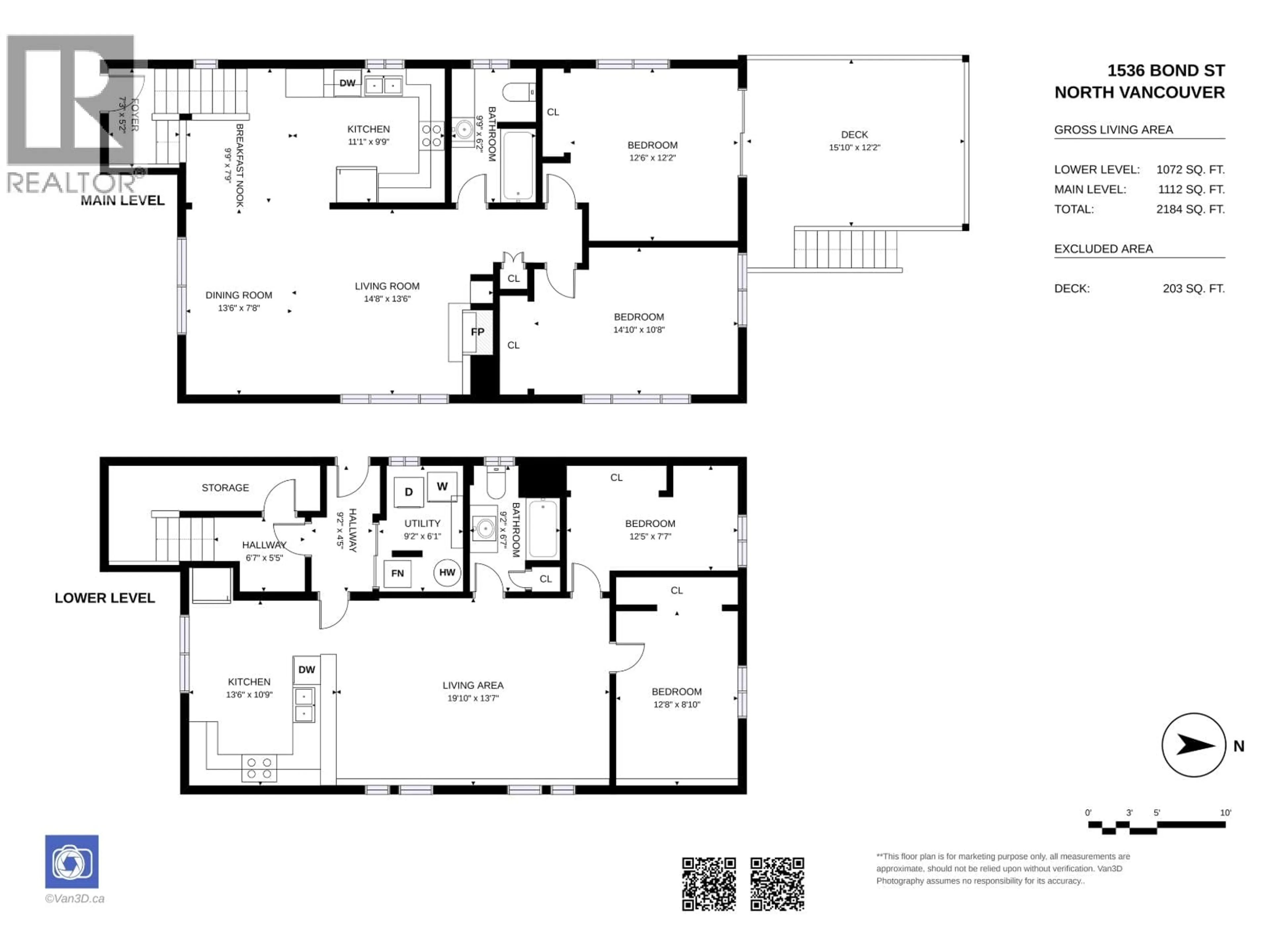 Floor plan for 1536 BOND STREET, North Vancouver British Columbia V7J1E7