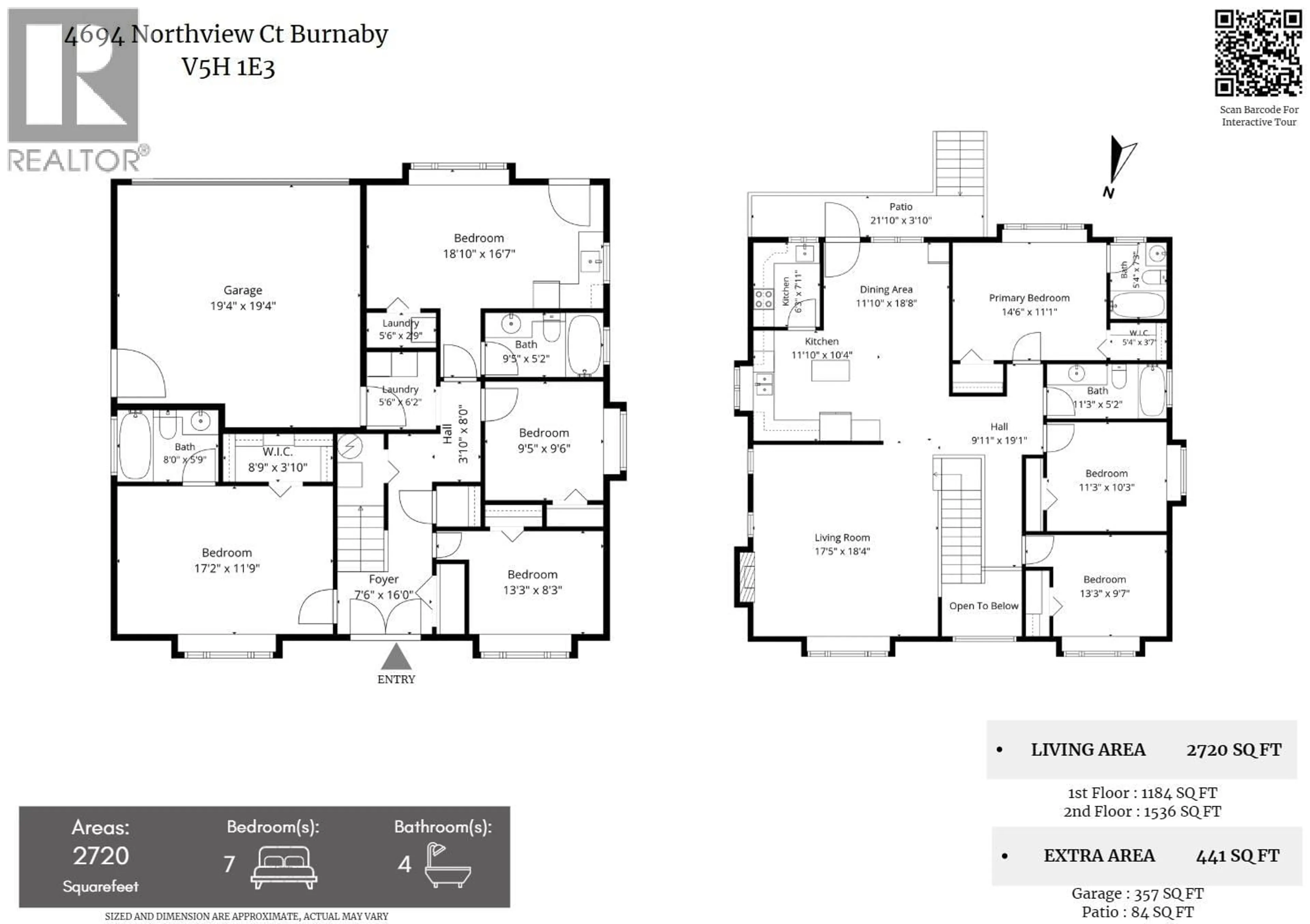 Floor plan for 4694 NORTHVIEW COURT, Burnaby British Columbia V5H1E3