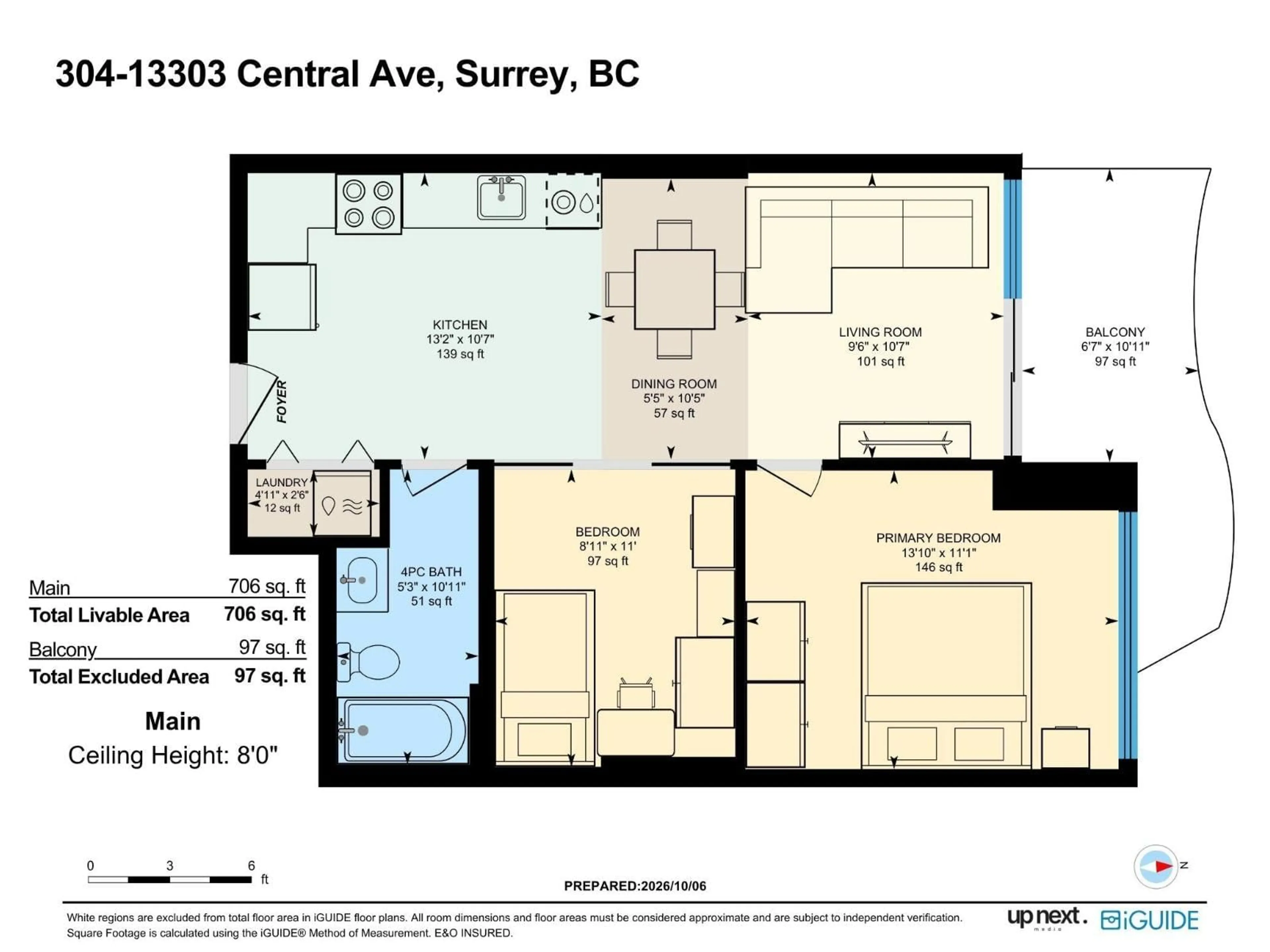 Floor plan for 304 - 13303 CENTRAL AVENUE, Surrey British Columbia V3T0K6