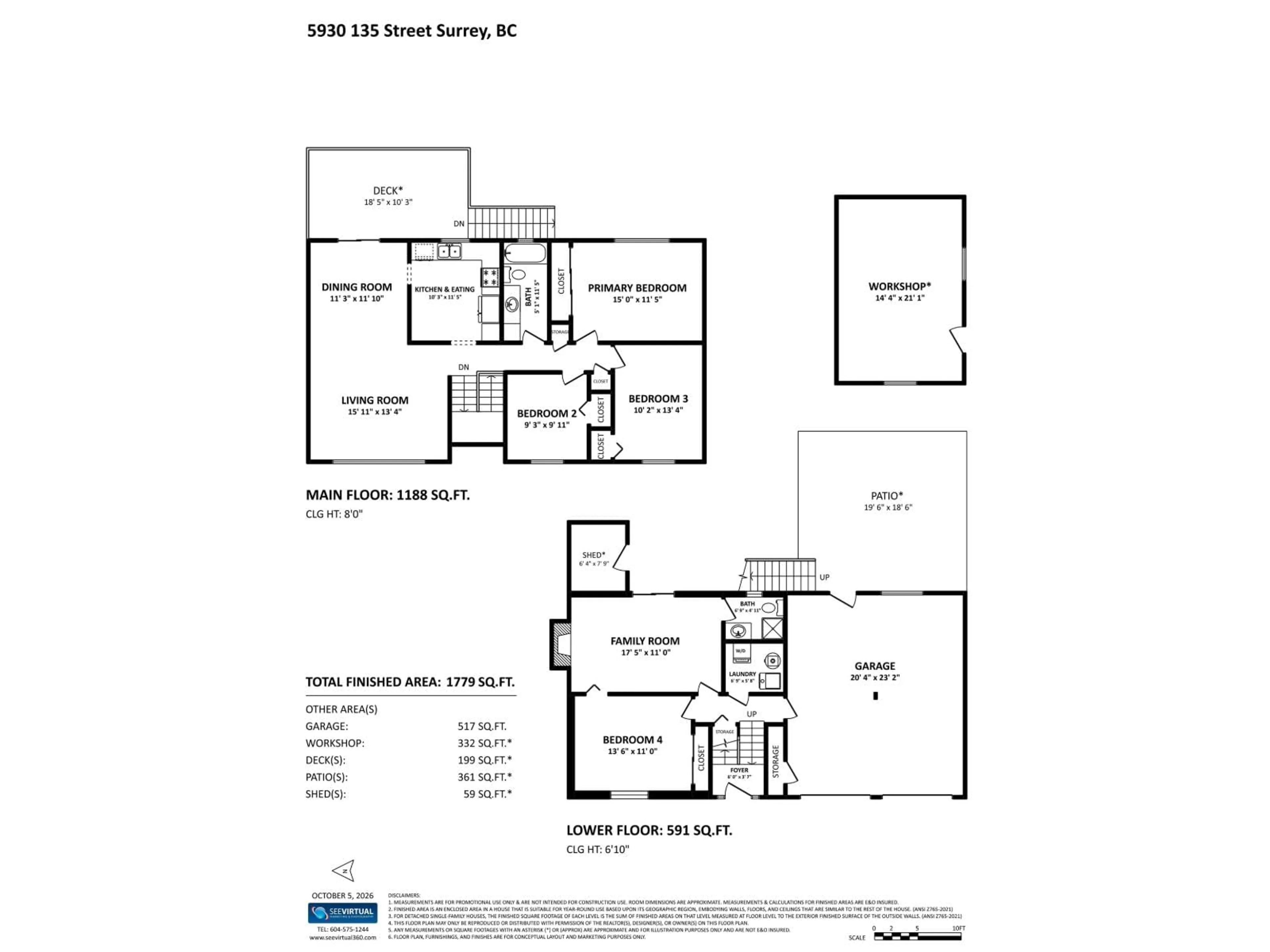 Floor plan for 5930 135 STREET, Surrey British Columbia V3X1K9