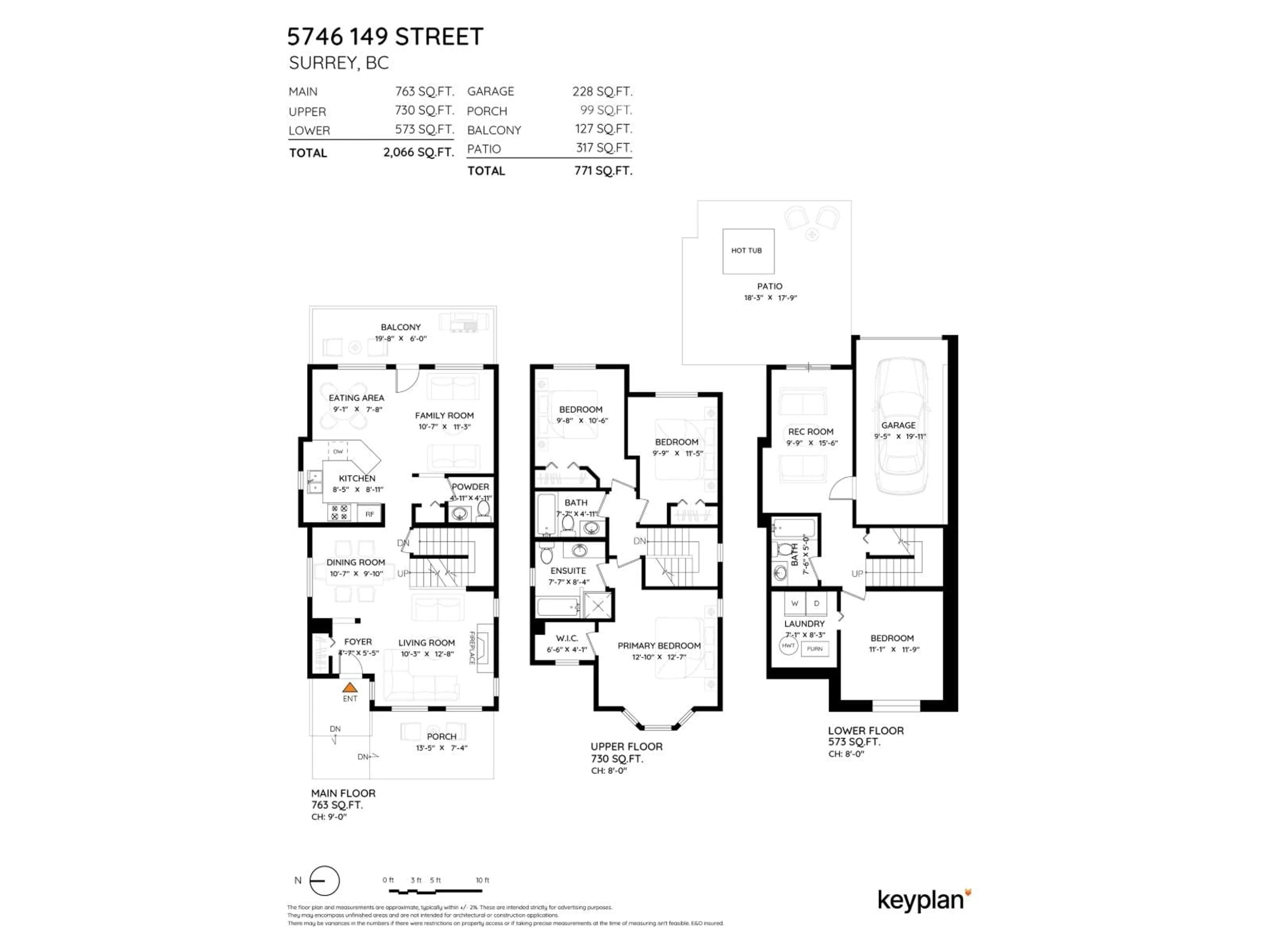 Floor plan for 5746 149 STREET, Surrey British Columbia V3S8W7