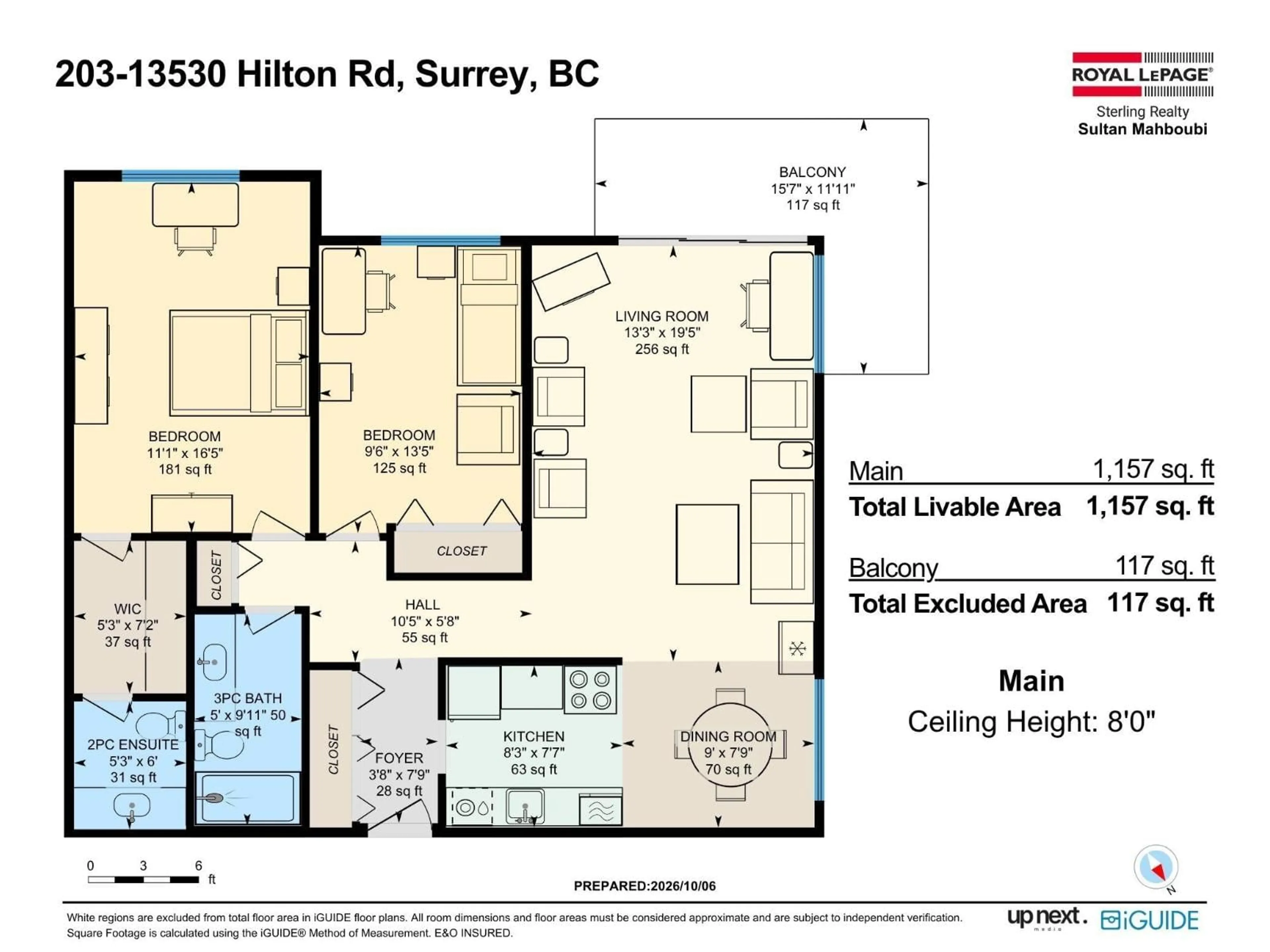 Floor plan for 203 - 13530 HILTON ROAD, Surrey British Columbia V3R5J4