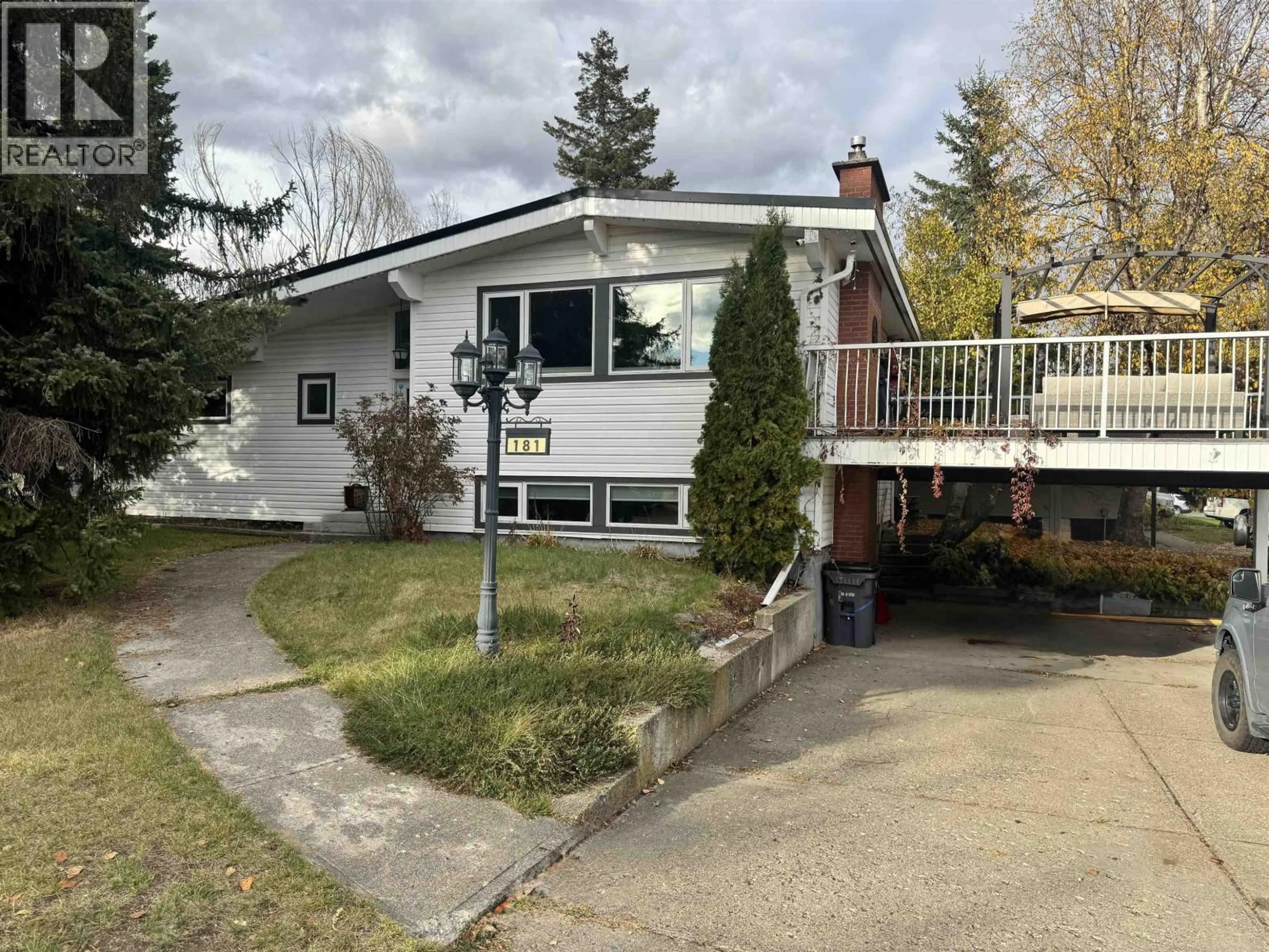 Home with vinyl exterior material, street for 181 GORDON CRESCENT, Prince George British Columbia V2M4R2