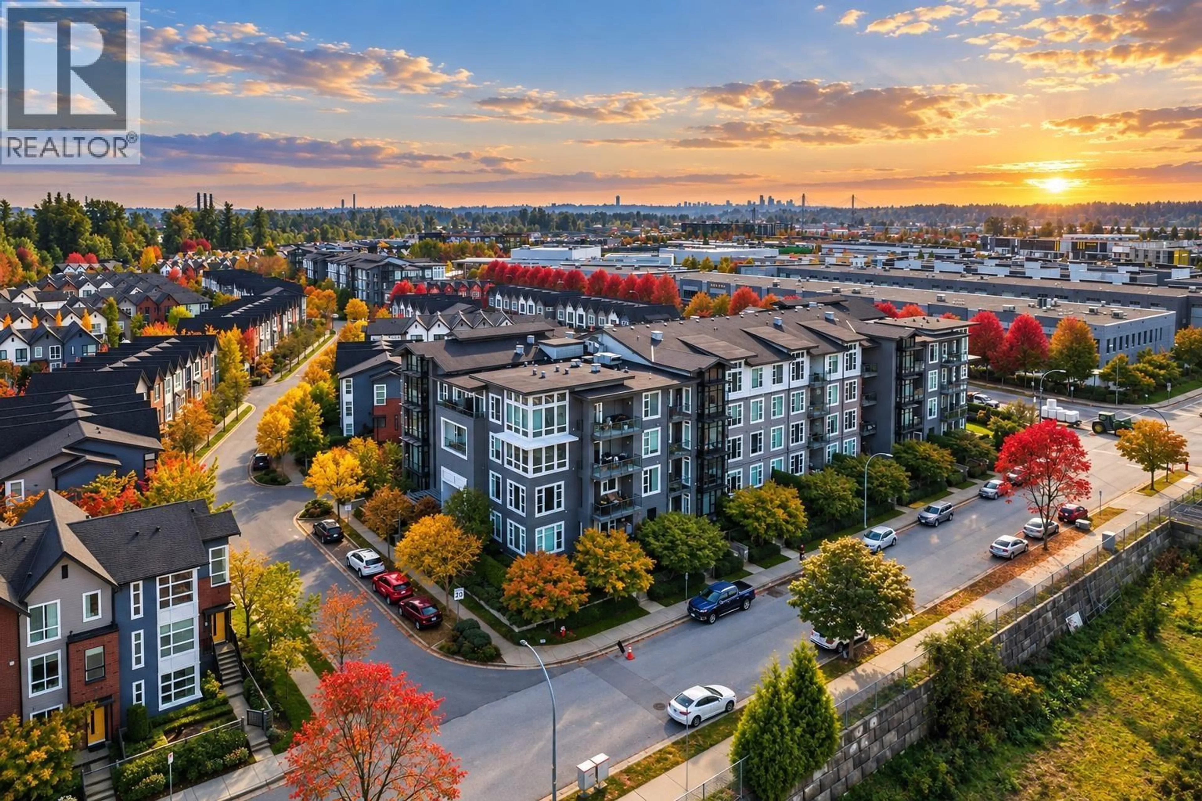 A pic from outside/outdoor area/front of a property/back of a property/a pic from drone, city buildings view from balcony for 204 - 2393 RANGER LANE, Port Coquitlam British Columbia V3B0P5