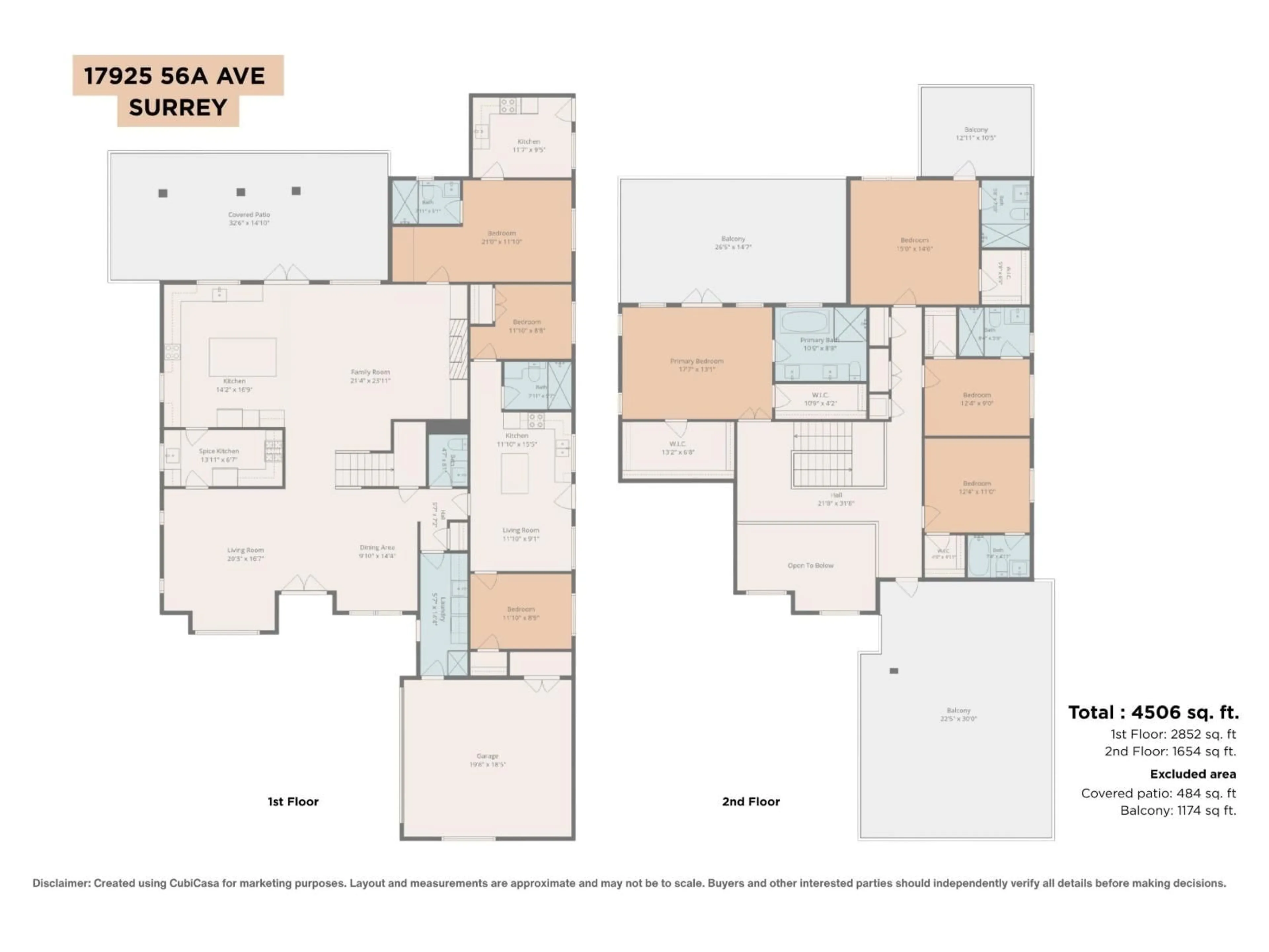 Floor plan for 17925 56A AVENUE, Surrey British Columbia V3S5H4
