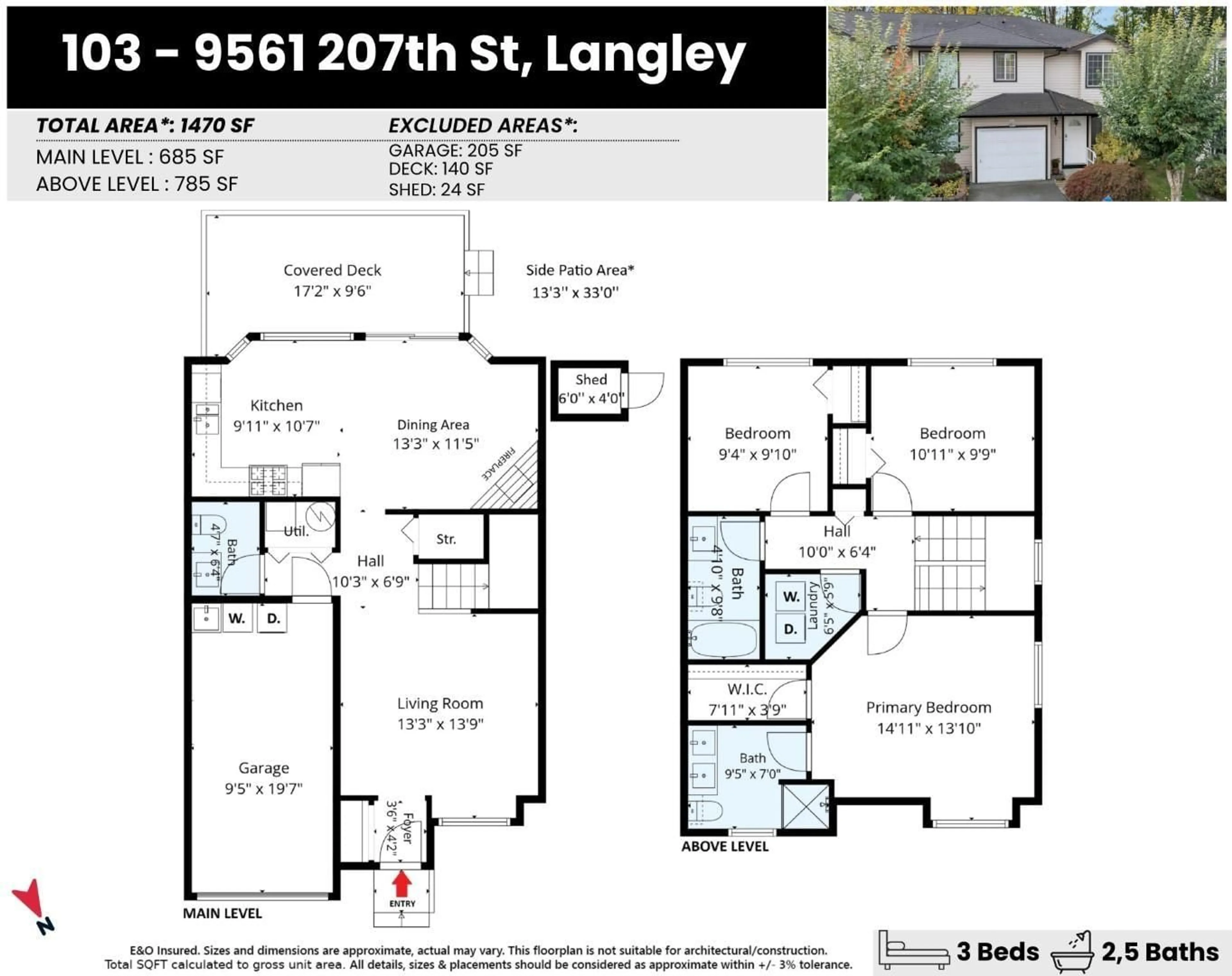 Floor plan for 103 - 9561 207 STREET, Langley British Columbia V1M2P3