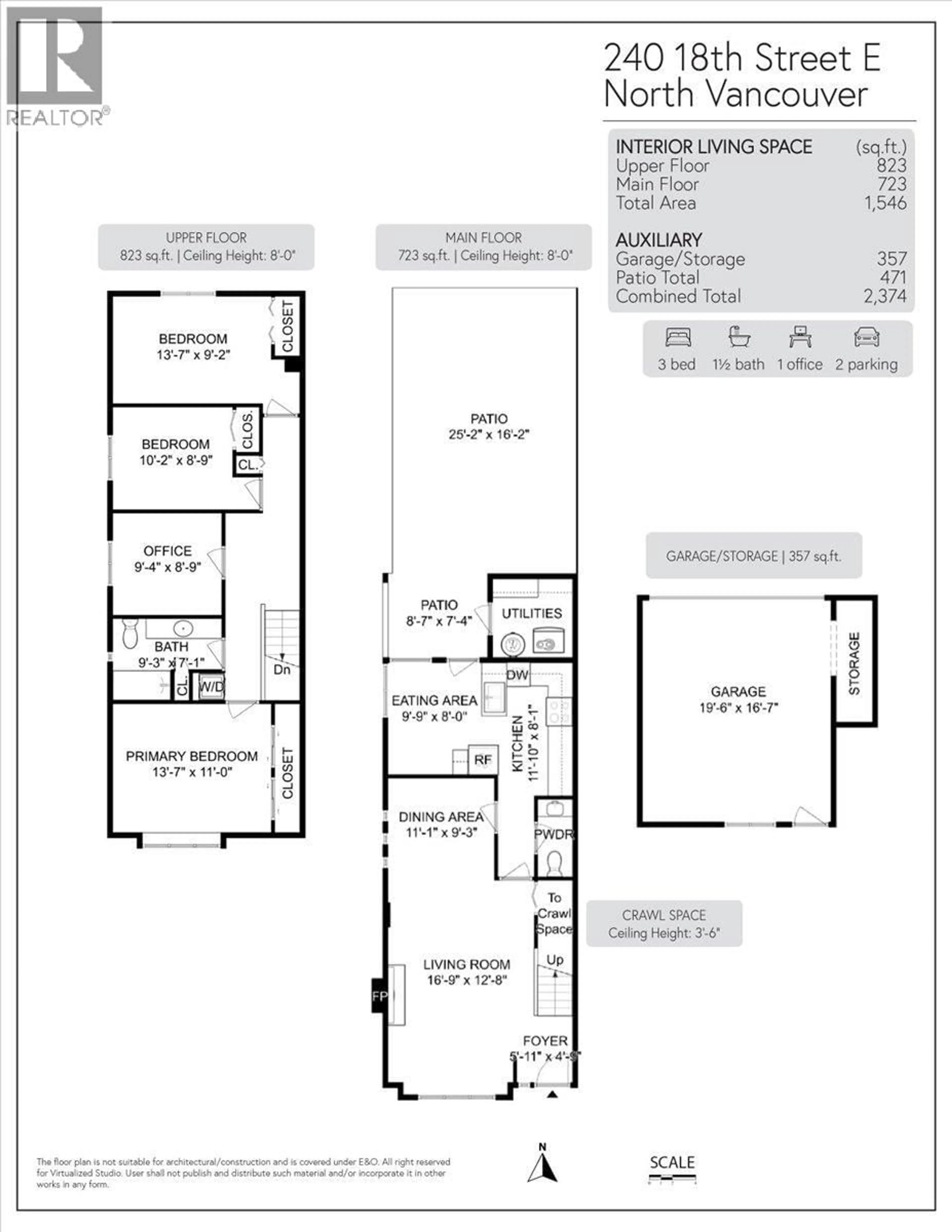 Floor plan for 240 18TH STREET, North Vancouver British Columbia V7L2X6