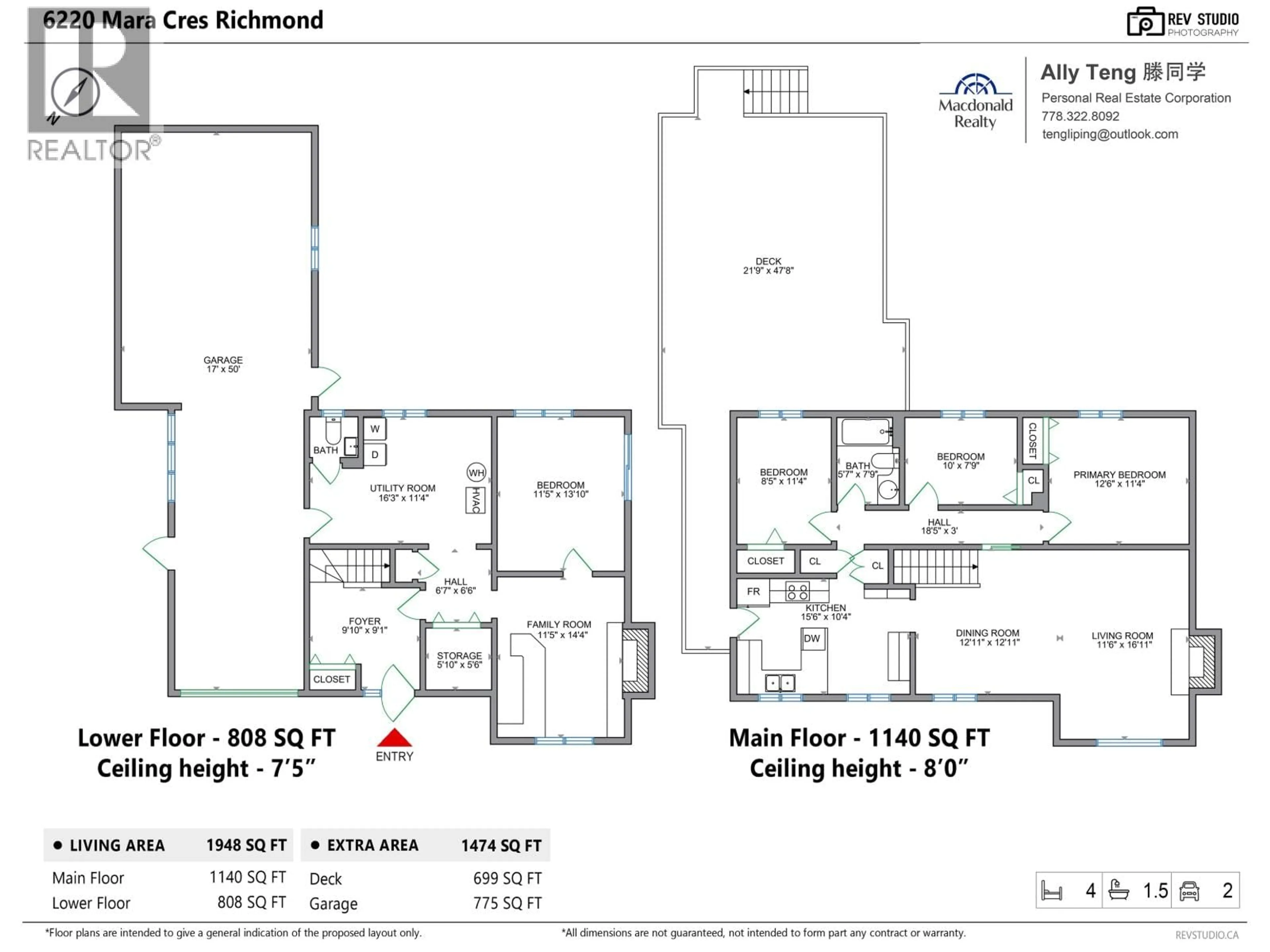 Floor plan for 6220 MARA CRESCENT, Richmond British Columbia V7C2P9