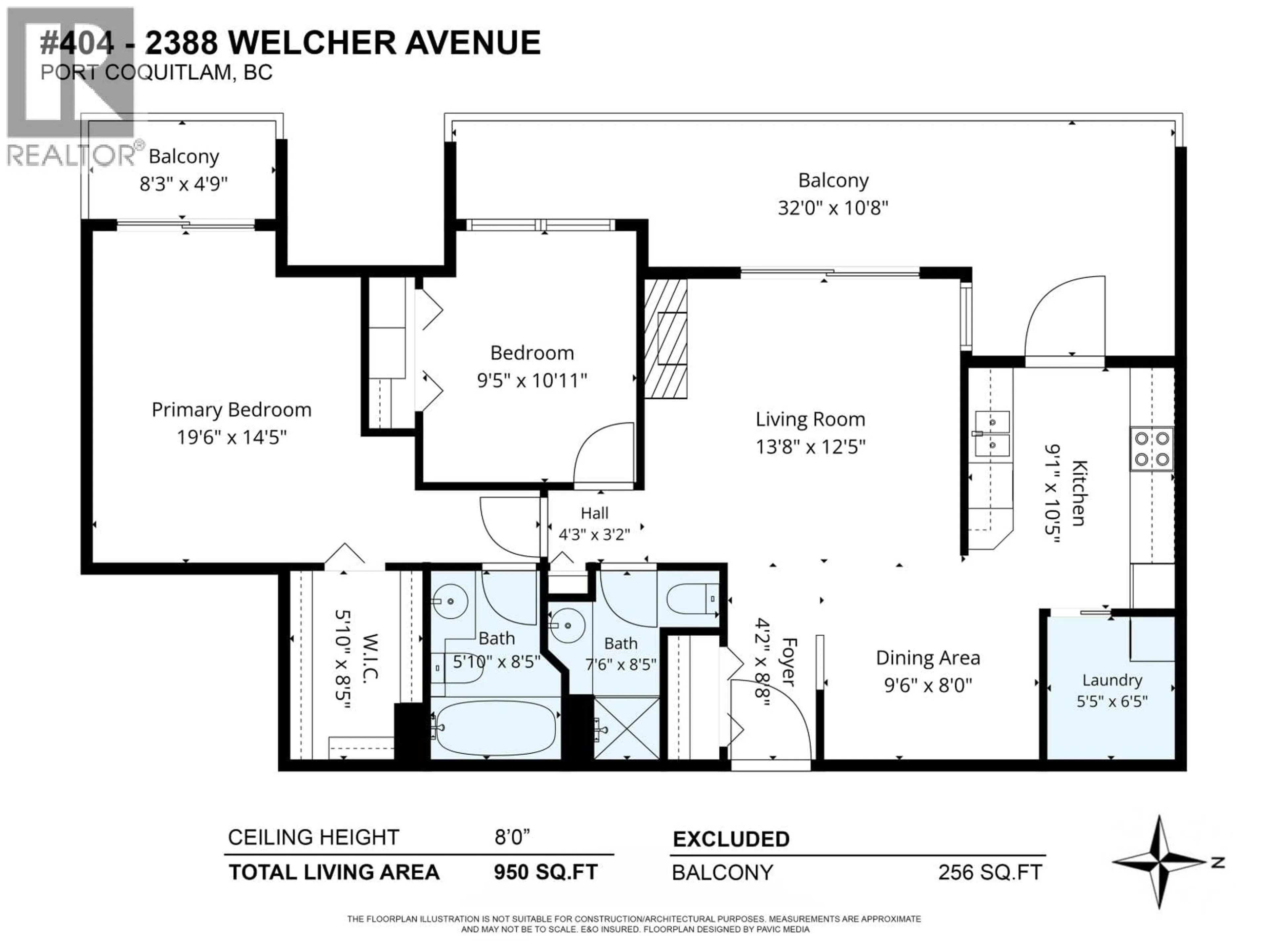 Floor plan for 404 - 2388 WELCHER AVENUE, Port Coquitlam British Columbia V3C1X5