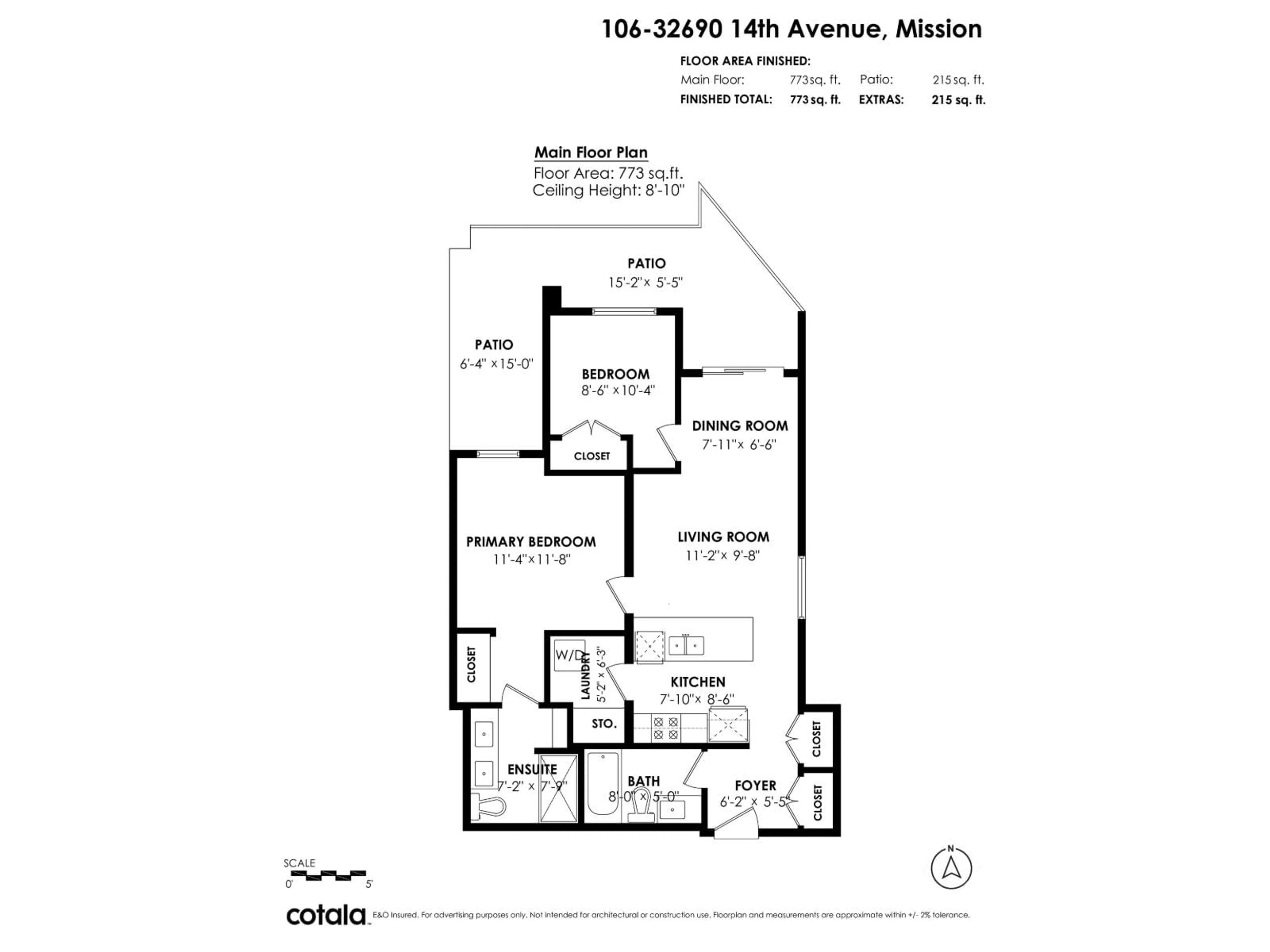 Floor plan for 106 - 32690 14TH AVENUE, Mission British Columbia V2V0K5
