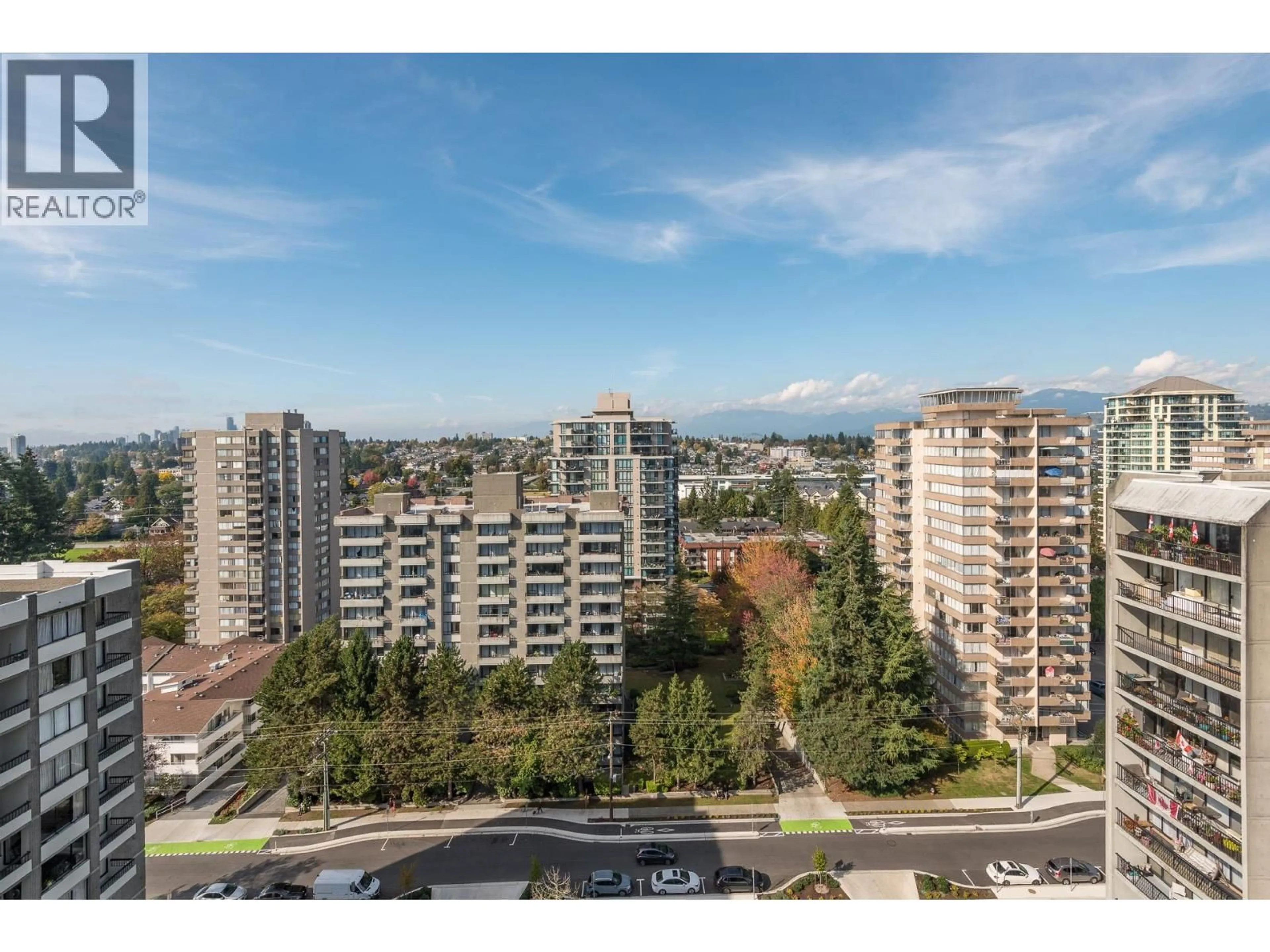 A pic from outside/outdoor area/front of a property/back of a property/a pic from drone, city buildings view from balcony for 1701 - 739 PRINCESS STREET, New Westminster British Columbia V3M6V6