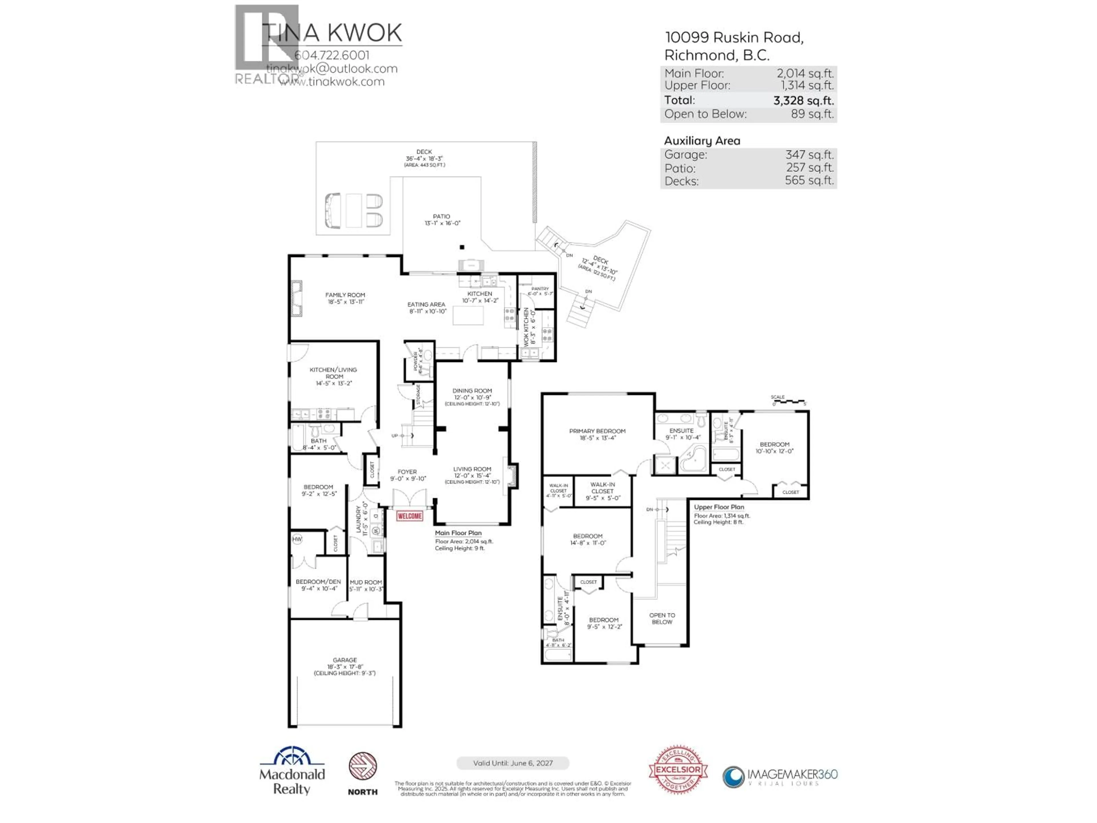 Floor plan for 10099 RUSKIN ROAD, Richmond British Columbia V7A2P3