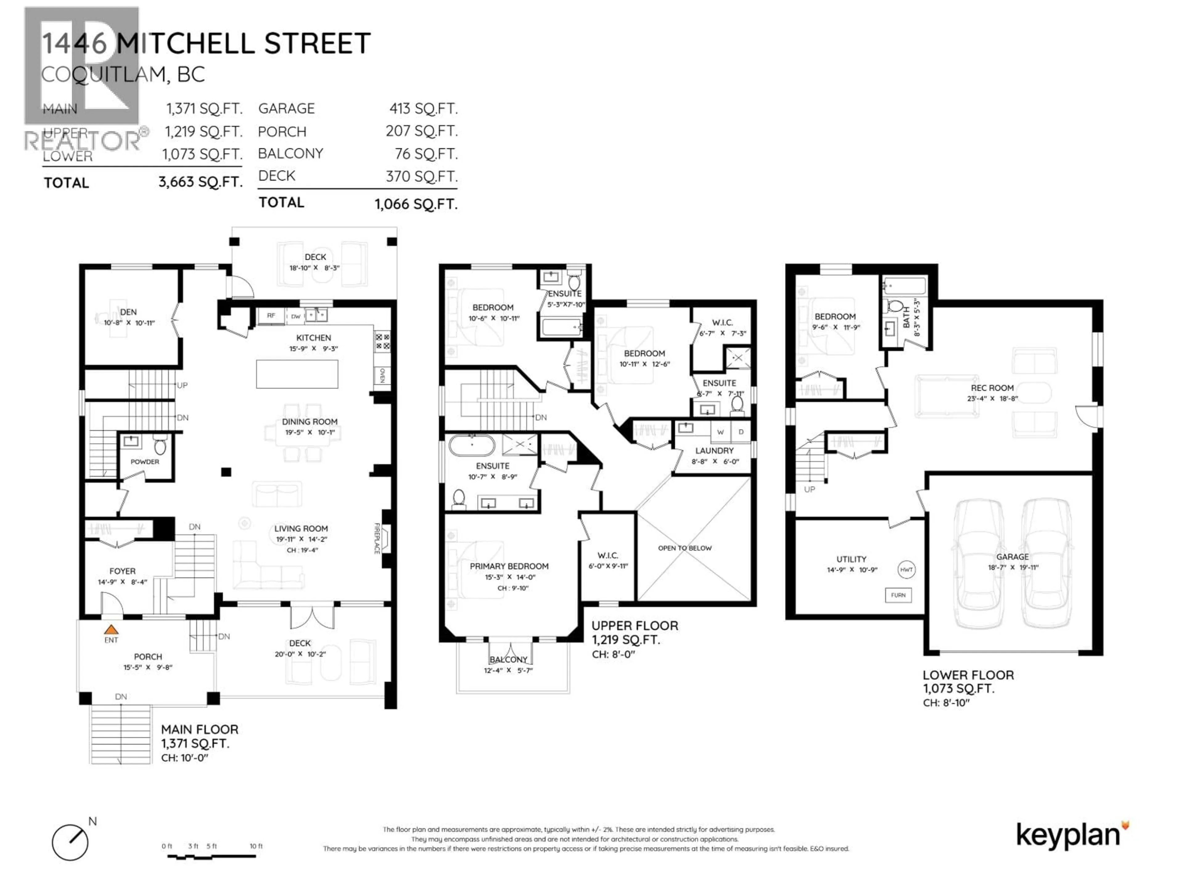 Floor plan for 1446 MITCHELL STREET, Coquitlam British Columbia V3E0P2