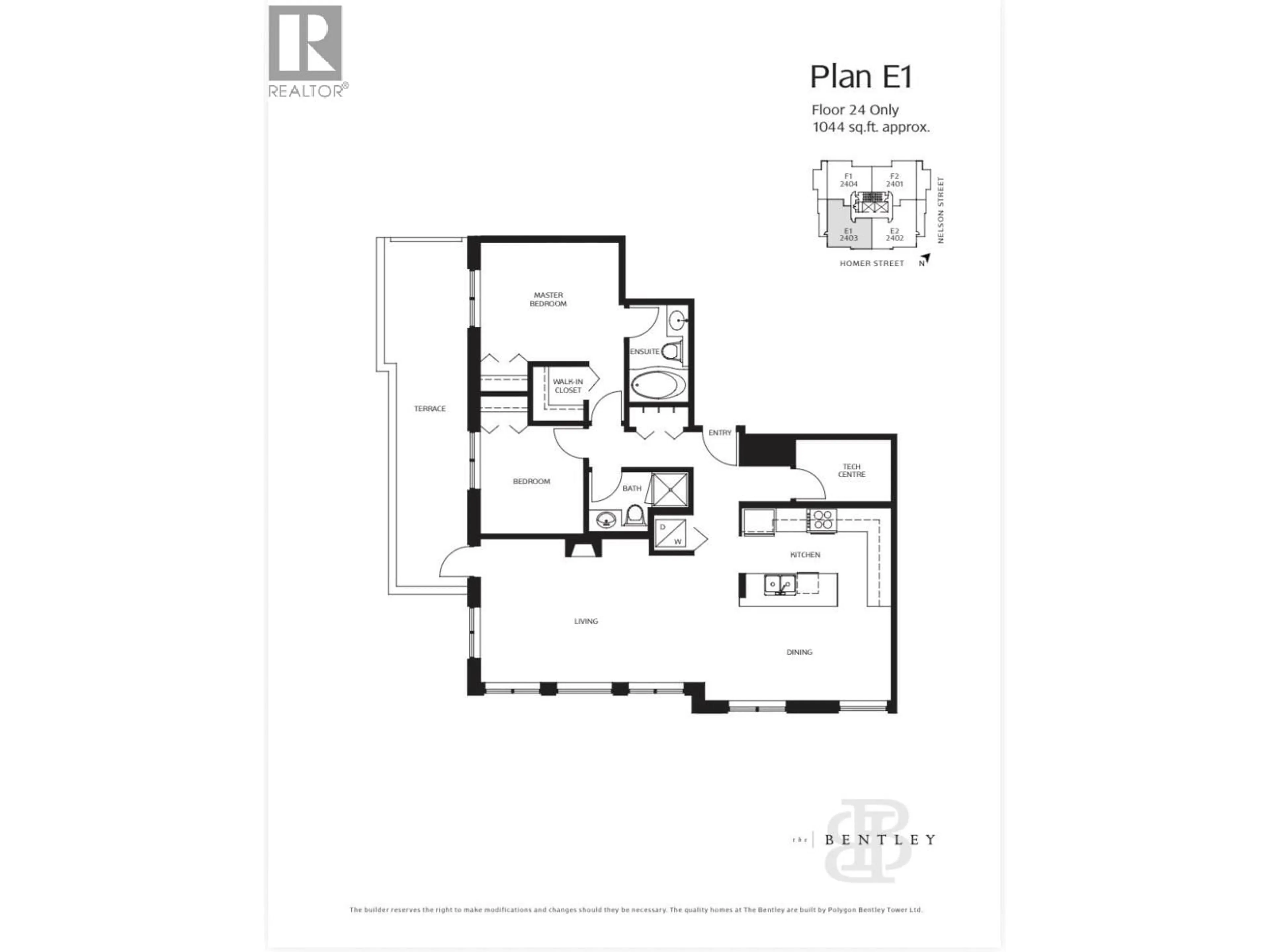 Floor plan for 2403 - 1001 HOMER STREET, Vancouver British Columbia V6B1M9