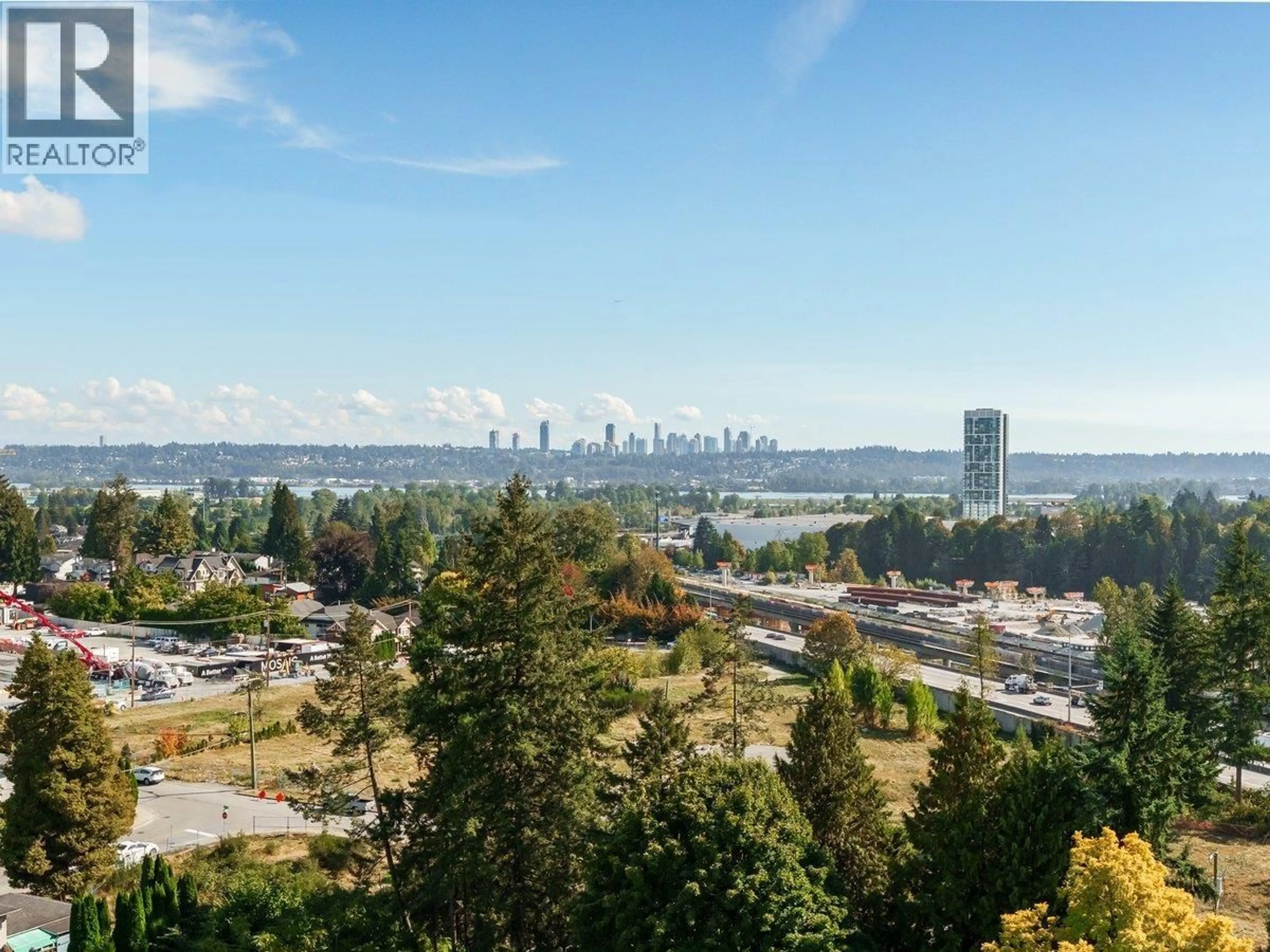A pic from outside/outdoor area/front of a property/back of a property/a pic from drone, city buildings view from balcony for 1608 - 555 DELESTRE AVENUE, Coquitlam British Columbia V3K0A9
