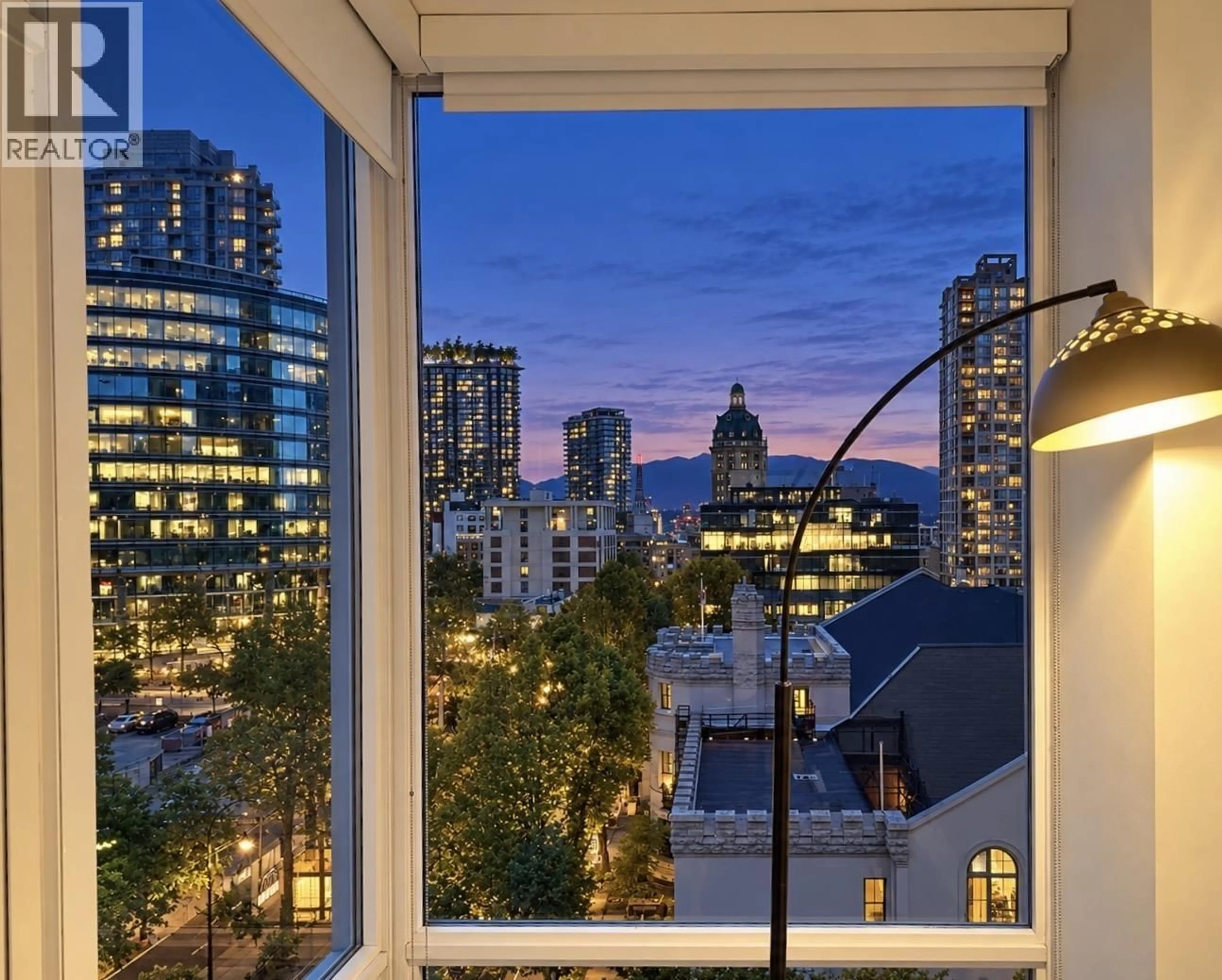 Balcony in the apartment, city buildings view from balcony for 912 - 161 GEORGIA STREET, Vancouver British Columbia V6B0K9