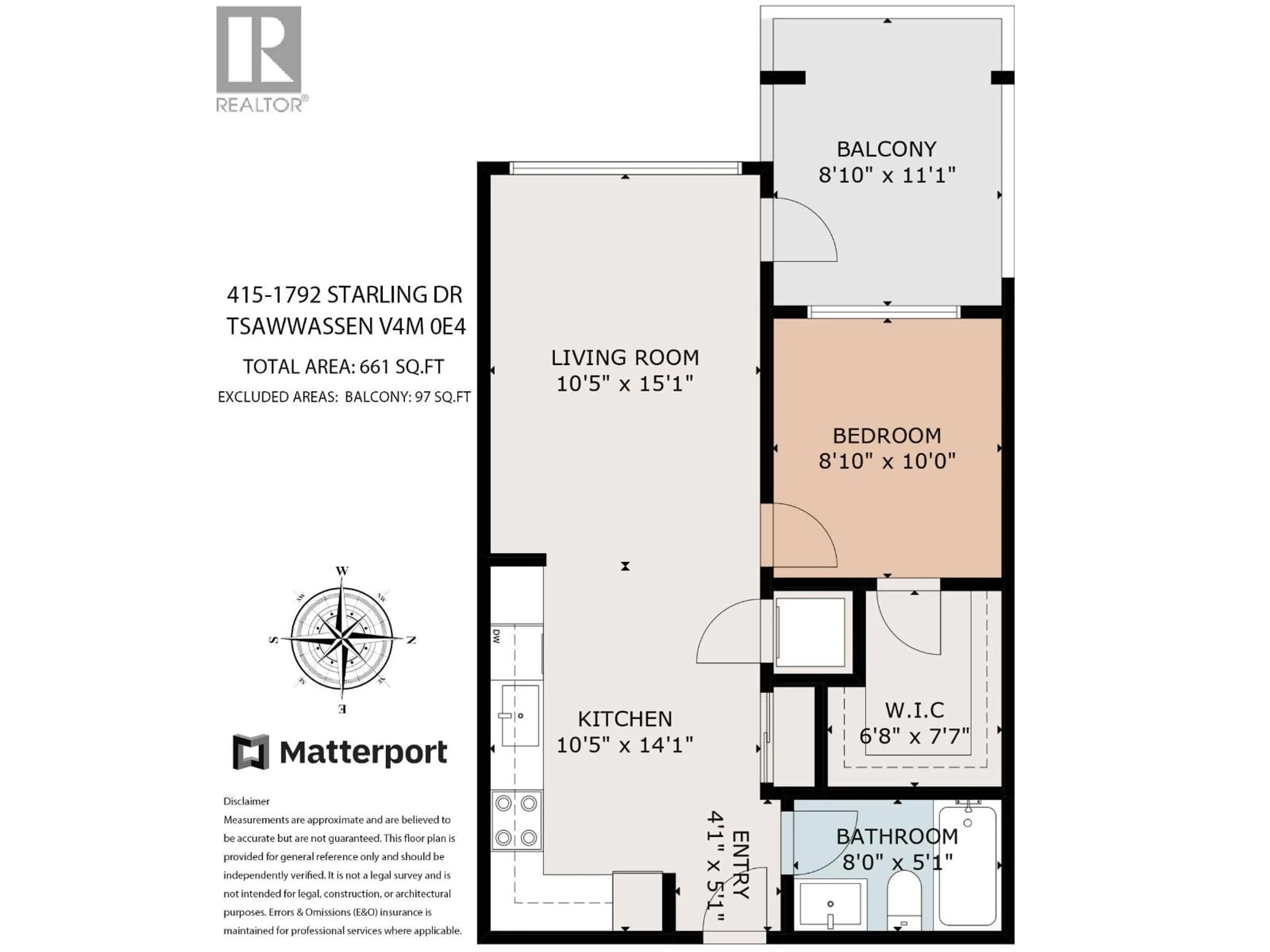 Floor plan for 415 - 1792 STARLING DRIVE, Tsawwassen British Columbia V4M0E4