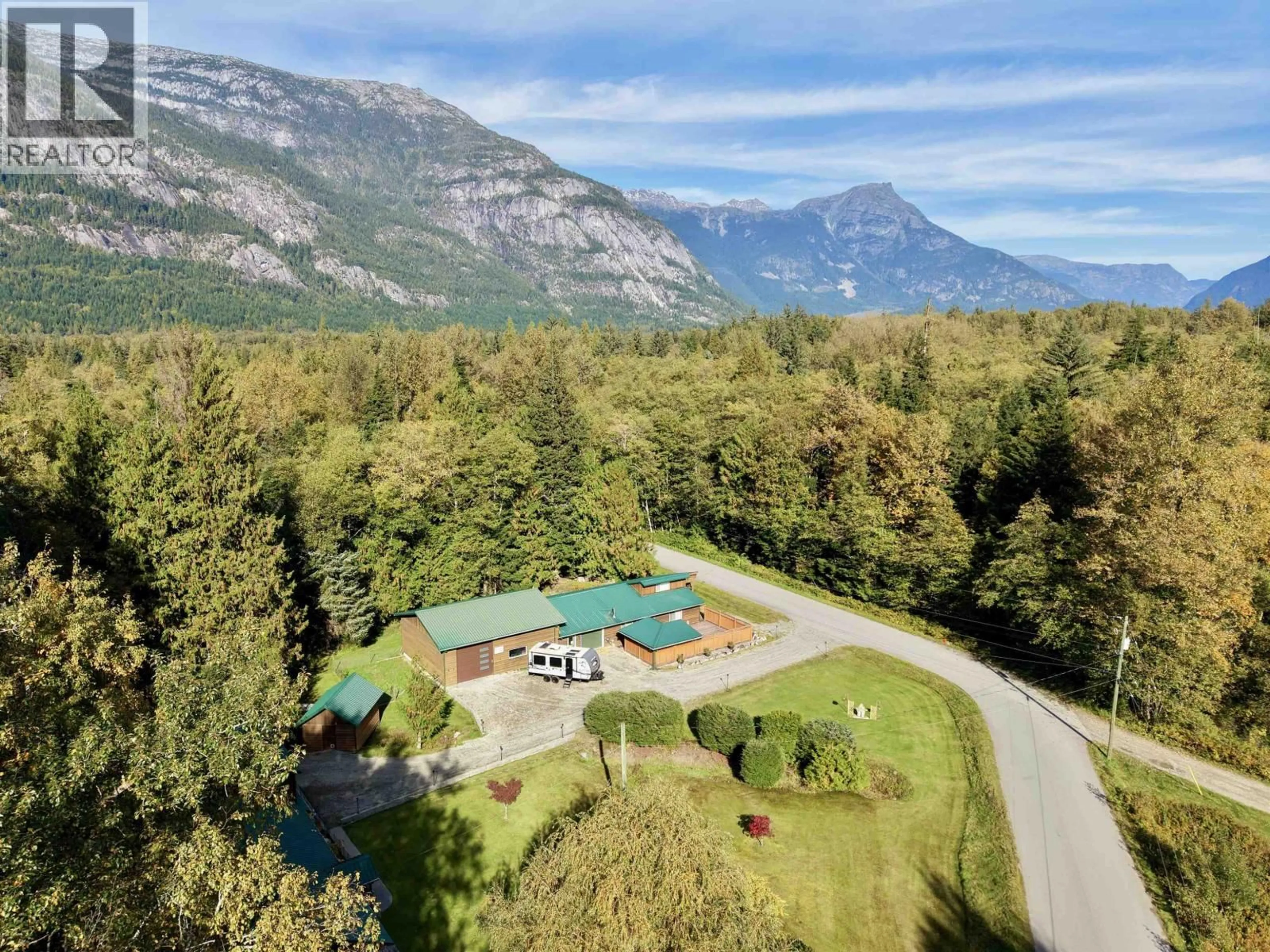 A pic from outside/outdoor area/front of a property/back of a property/a pic from drone, mountain view for A&B - 1588 BROTHEN ROAD, Bella Coola British Columbia V0T1H0